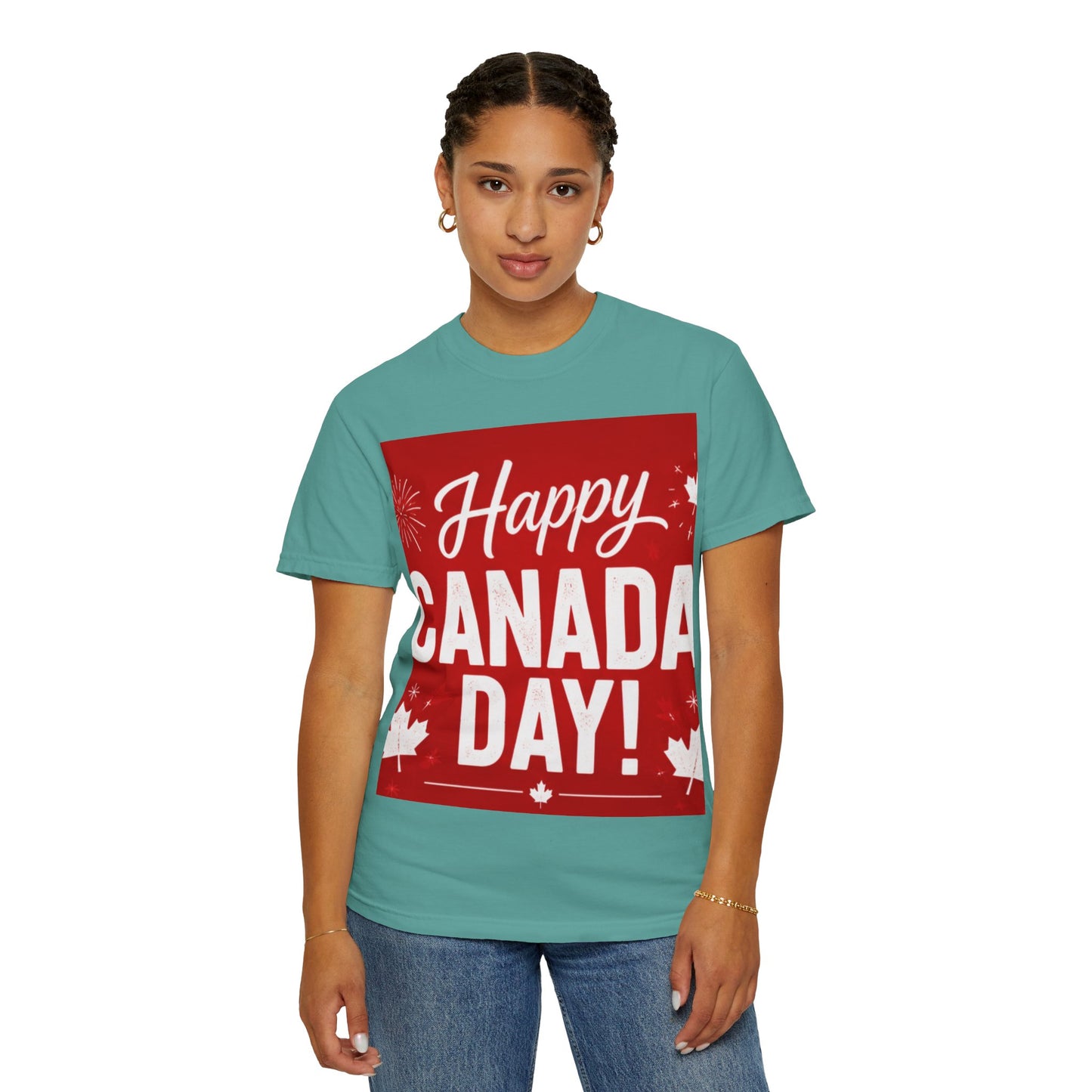 Happy Canada Day T-Shirt — Red Maple Leaf Canada Day Tee