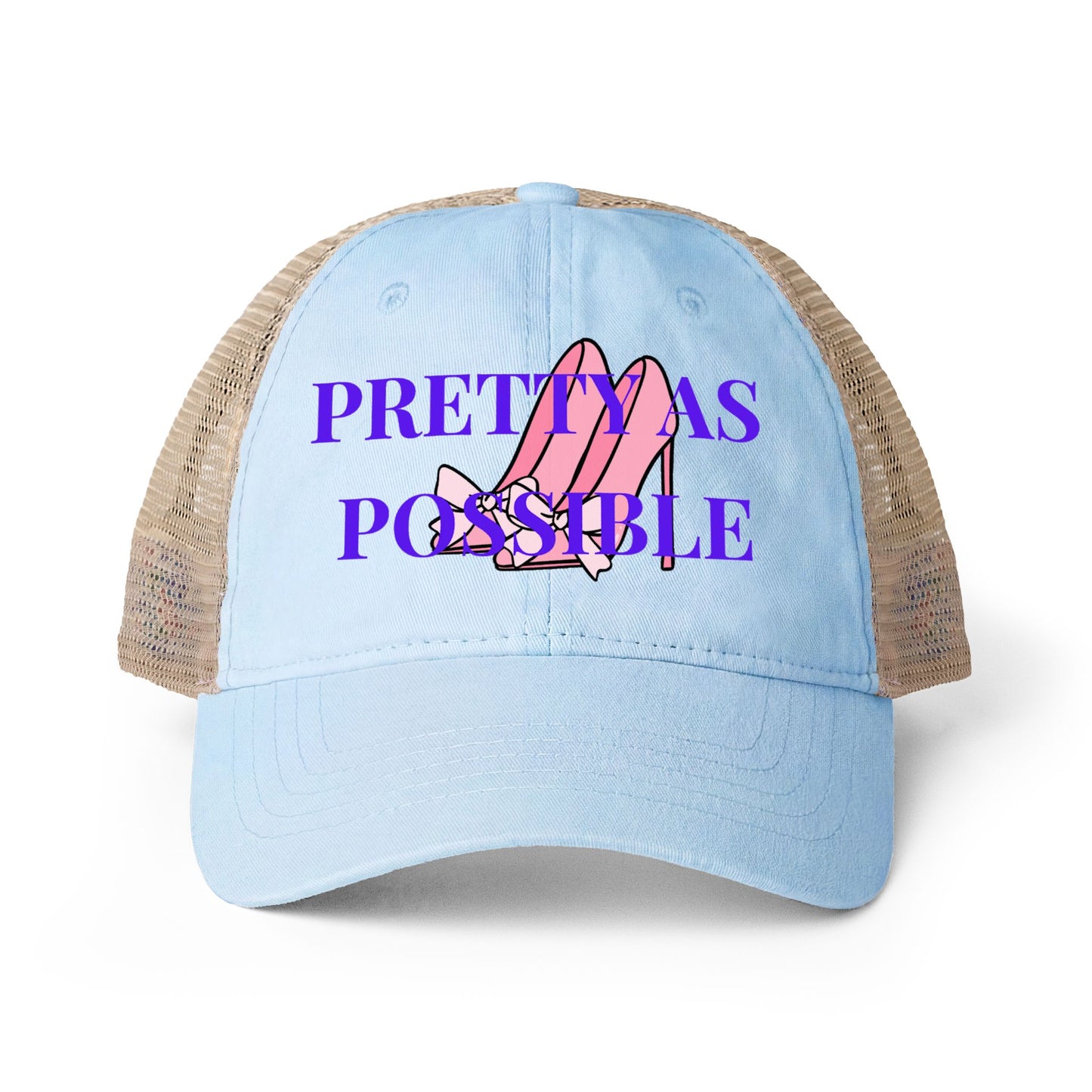 Pretty Is Possible Embroidered Trucker Hat  Inspirational Womens Cap Trendy  Hat  Cute Motivational Gif