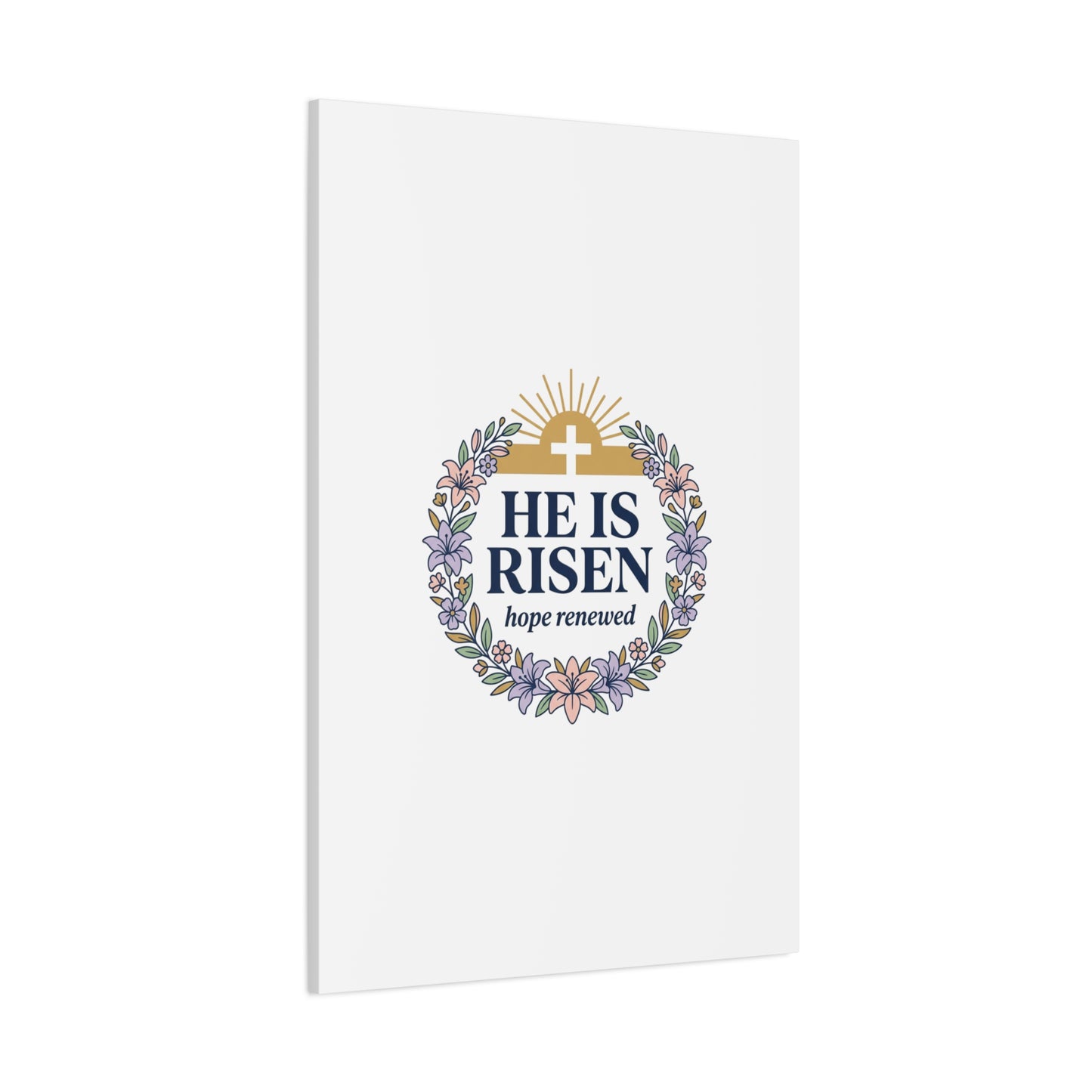 He Is Risen Canvas | Christian Easter Wall Art, Resurrection Scripture