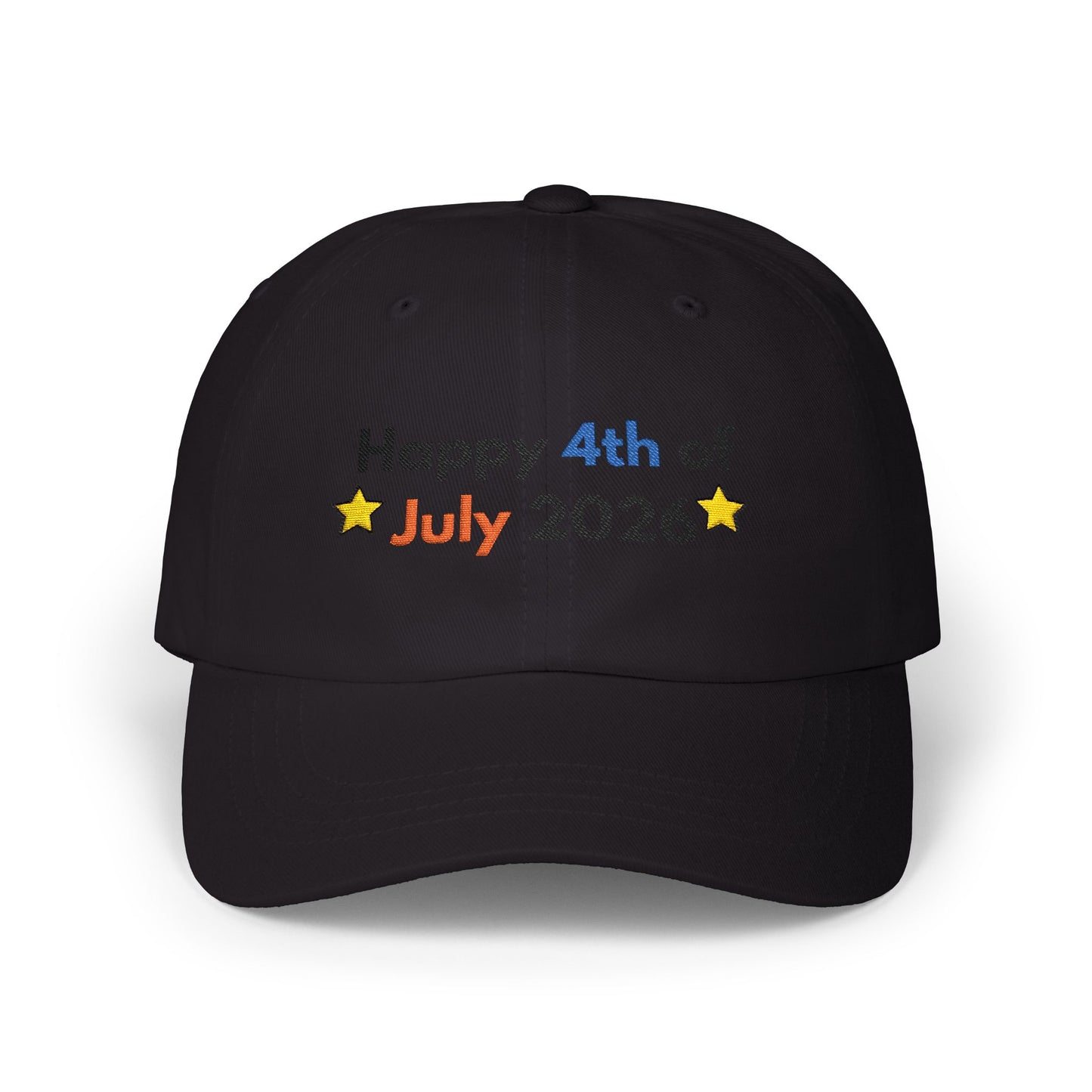 Happy 4th of July 2026 Dad Cap | Patriotic Embroidered Baseball Hat
