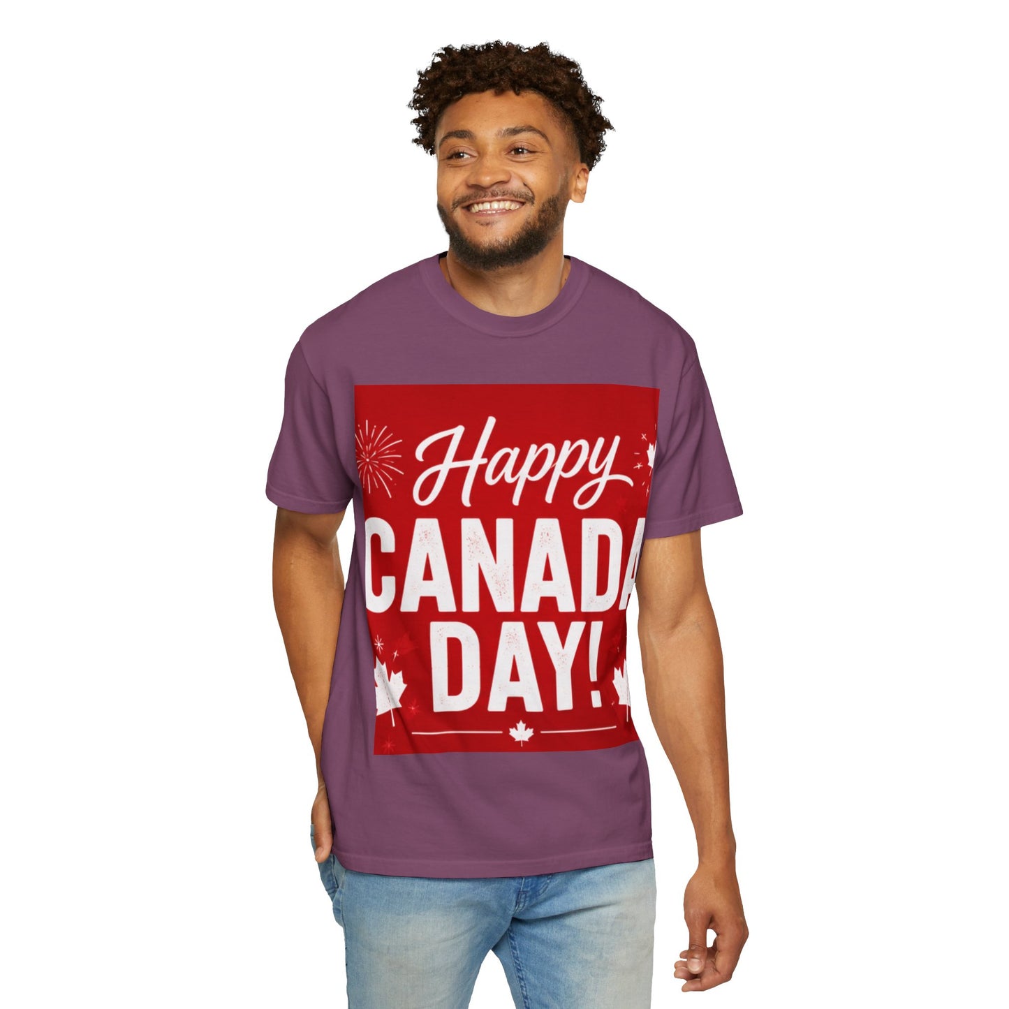Happy Canada Day T-Shirt — Red Maple Leaf Canada Day Tee