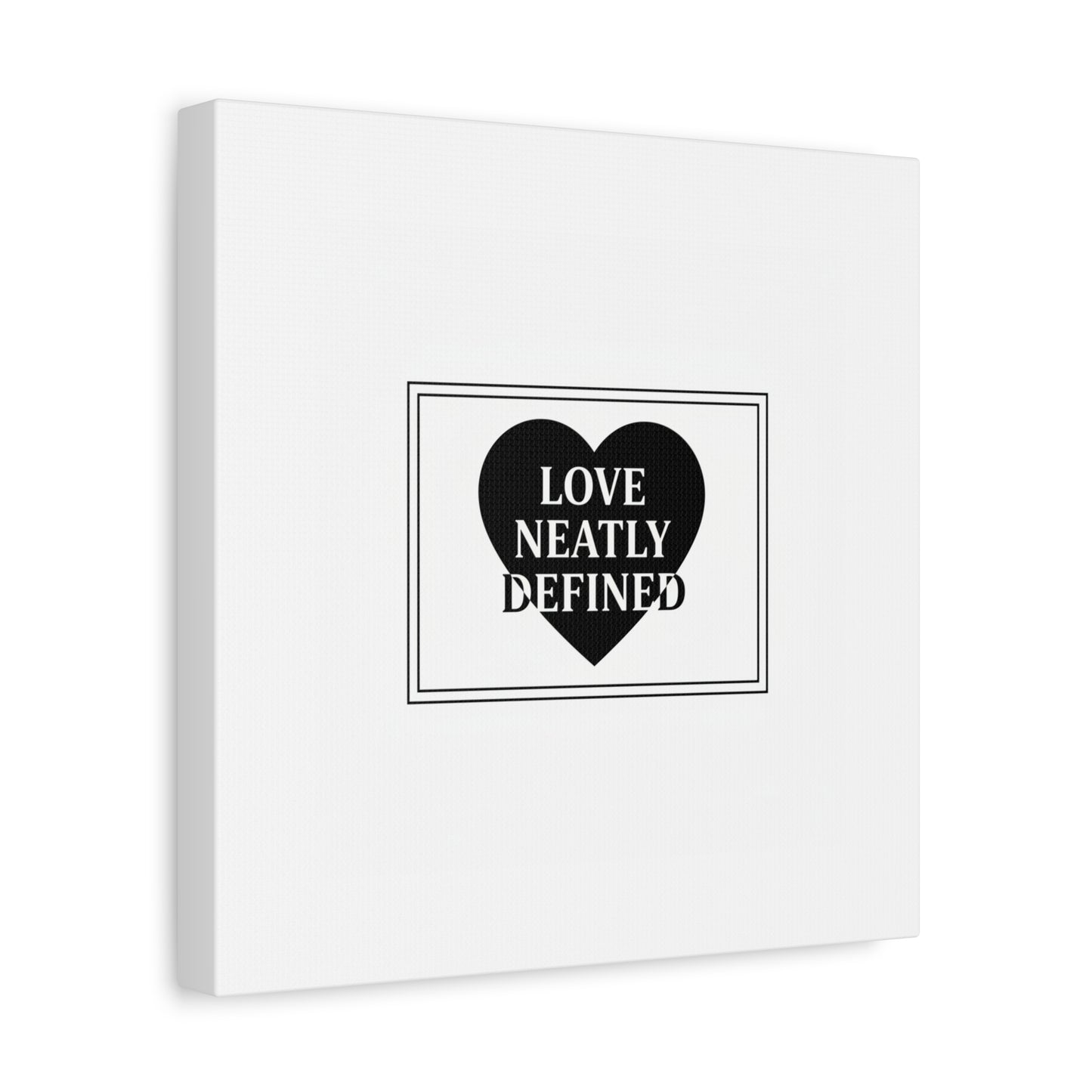 Love Neatly Defined Canvas, editorial black and white love print | elegant typography poster