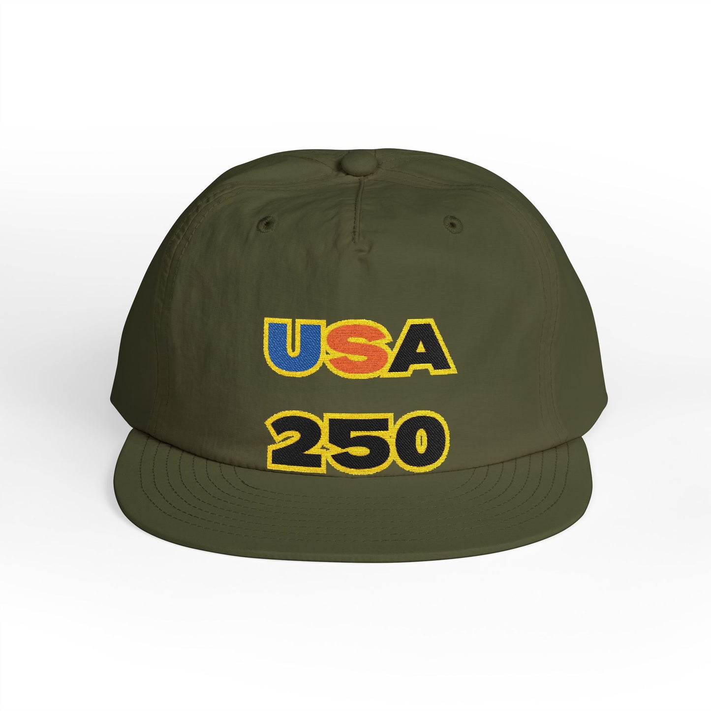 USA 250 Surf Cap | Embroidered Trucker Hat, White Snapback