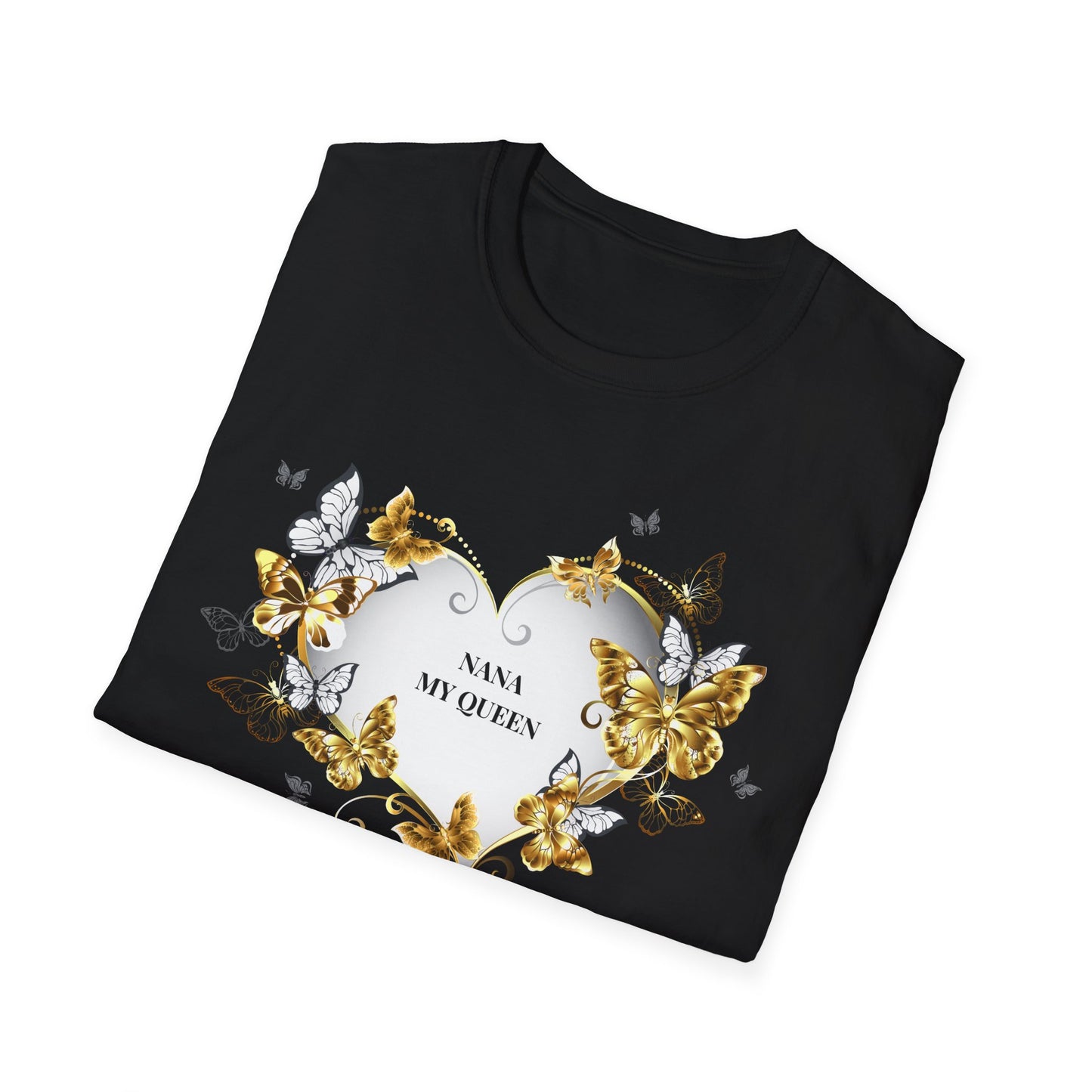 Nana My Queen Butterfly Heart T-Shirt — Grandma Mother's Day Gift