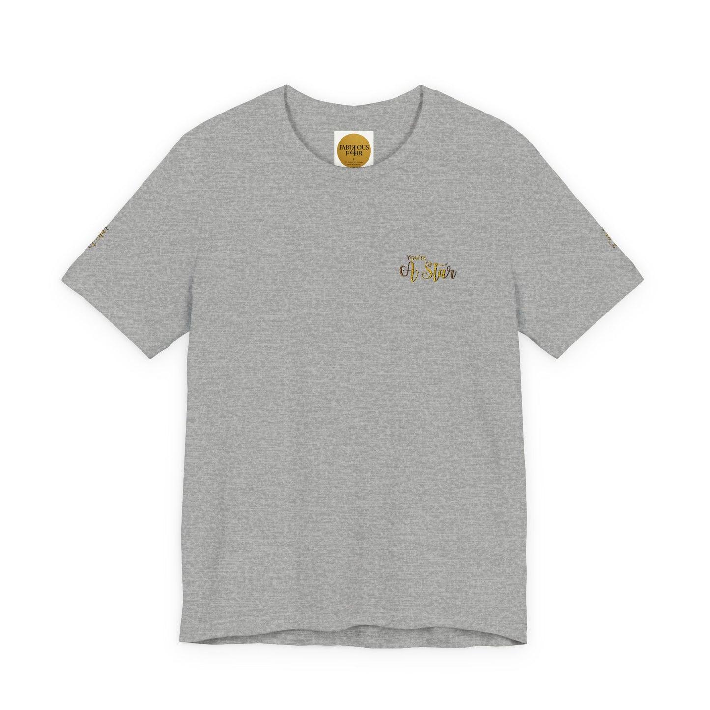 White Bee Graphic Tee — Small Chest & Sleeve Floral Bee Design