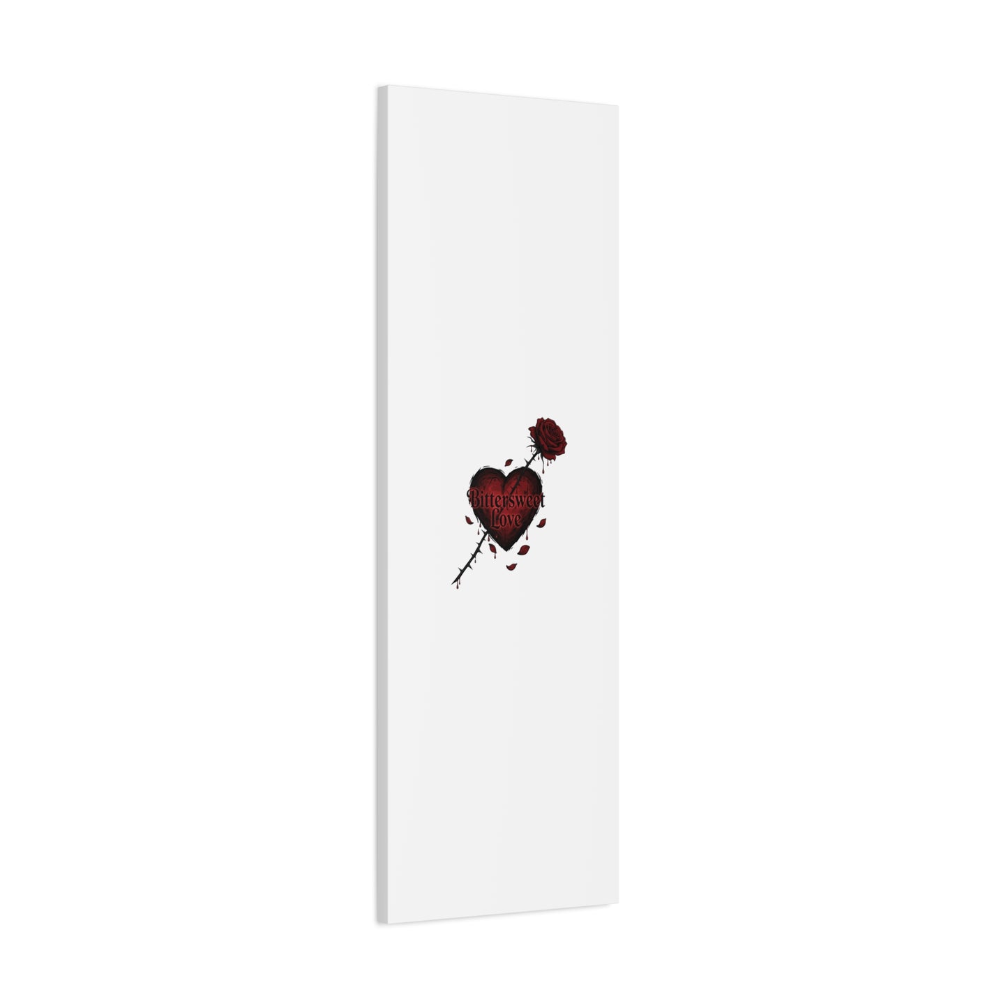 Bittersweet Love heart & thorn rose Canvas | Goth Valentine, Dark Romance Art Print
