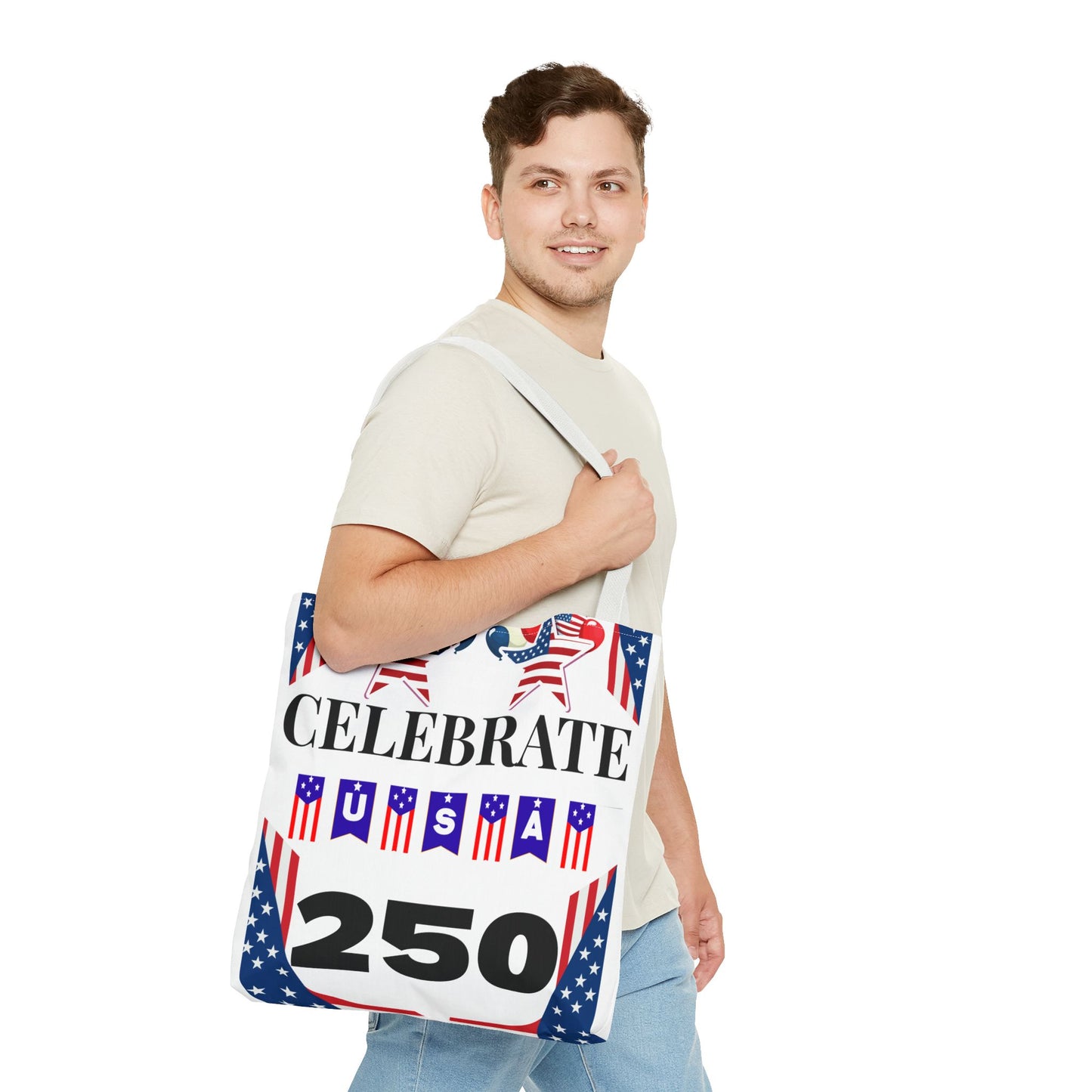 Celebrate USA 250 Tote Bag | 4th of July bag for firework