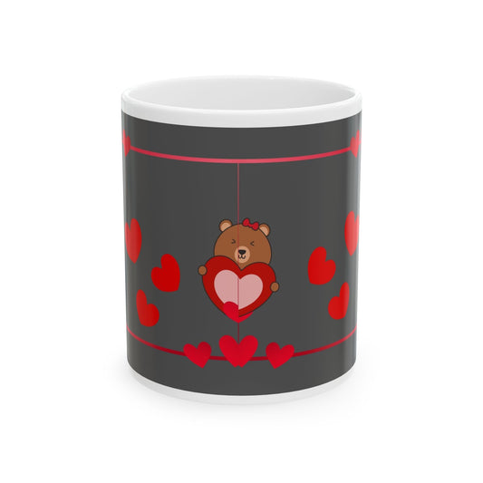 Red Heart Ceramic Mug — 11oz & 15oz