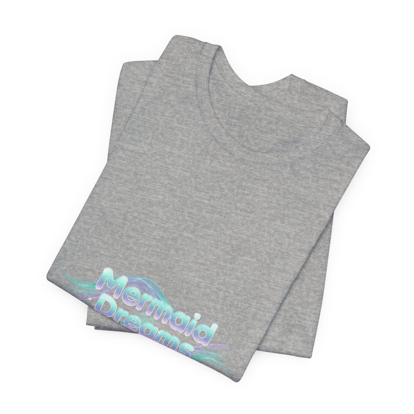 Mermaid Dreams tee | iridescent text, pearly word accent