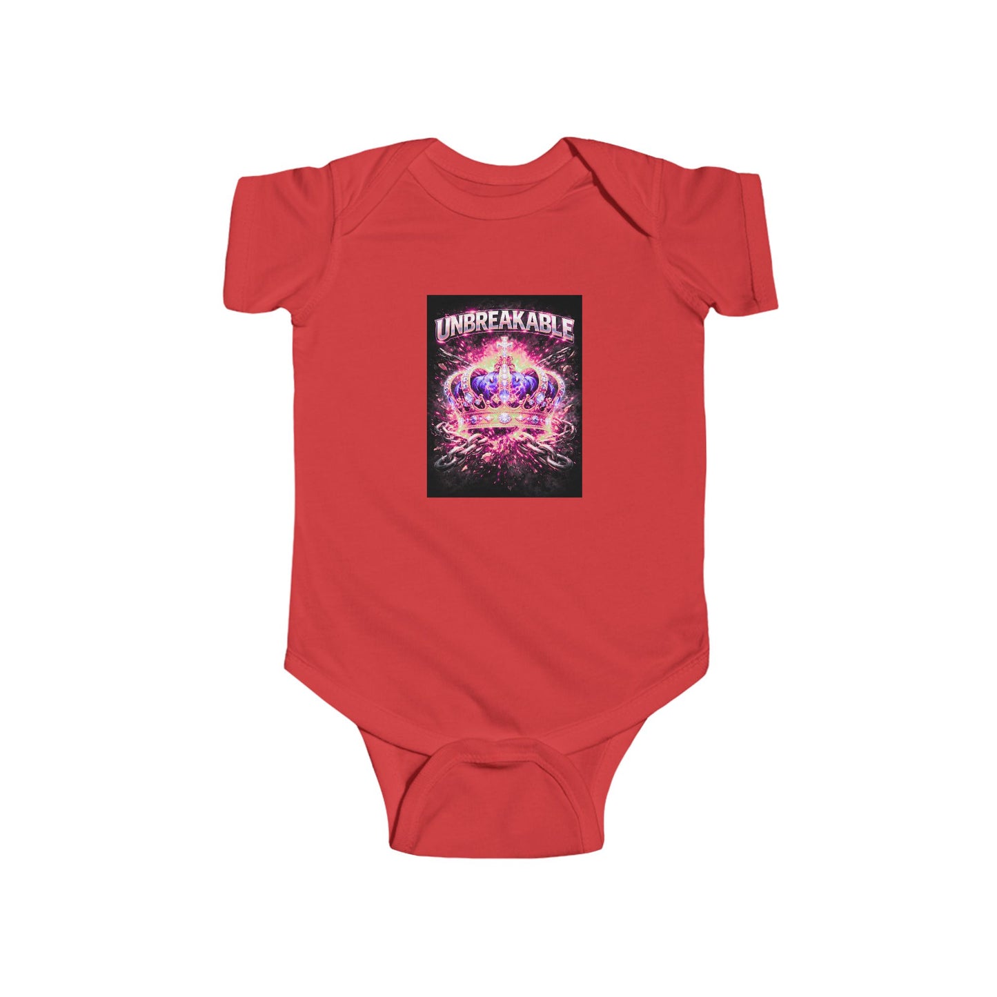 Infant Bodysuit — 'Unbreakable' Neon Crown Baby Onesie