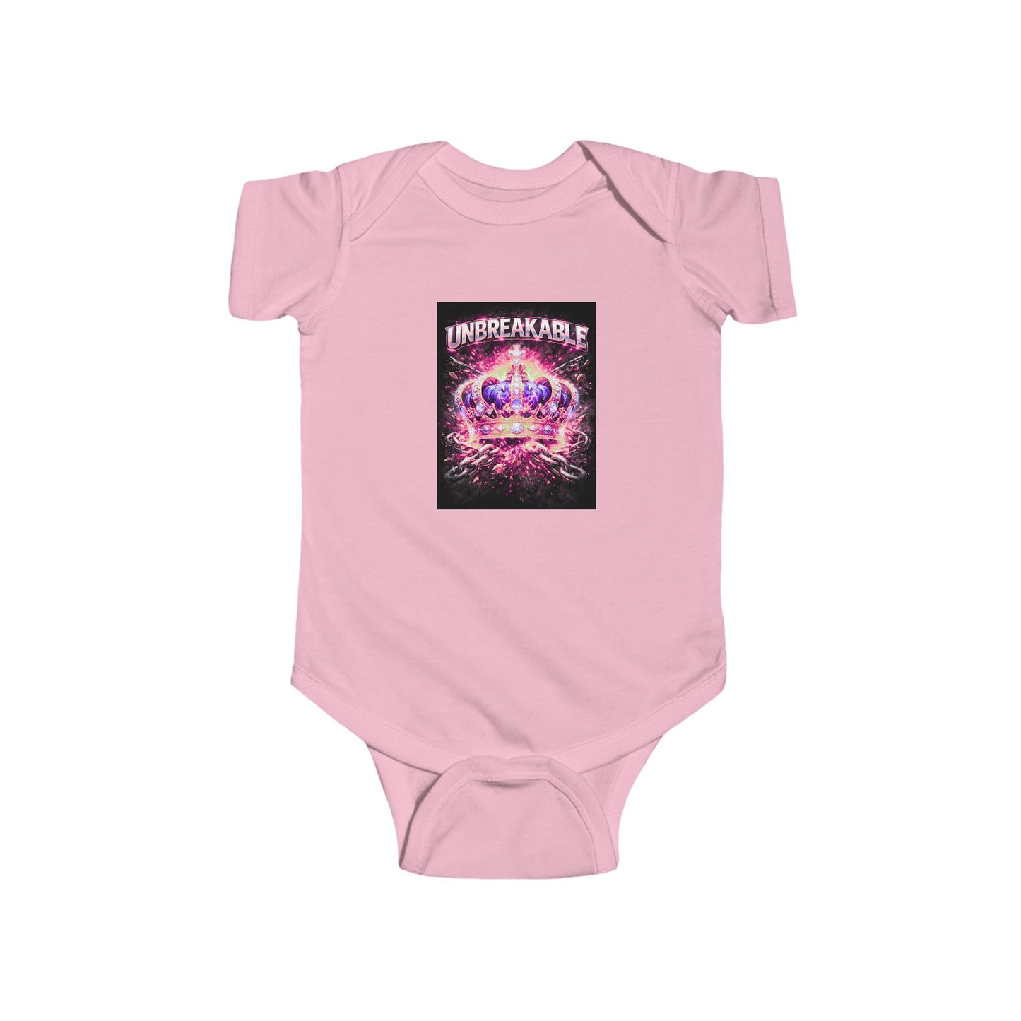 Infant Bodysuit — 'Unbreakable' Neon Crown Baby Onesie