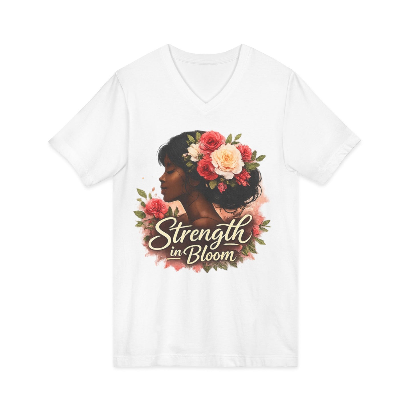 Strength in Bloom V-Neck Tee