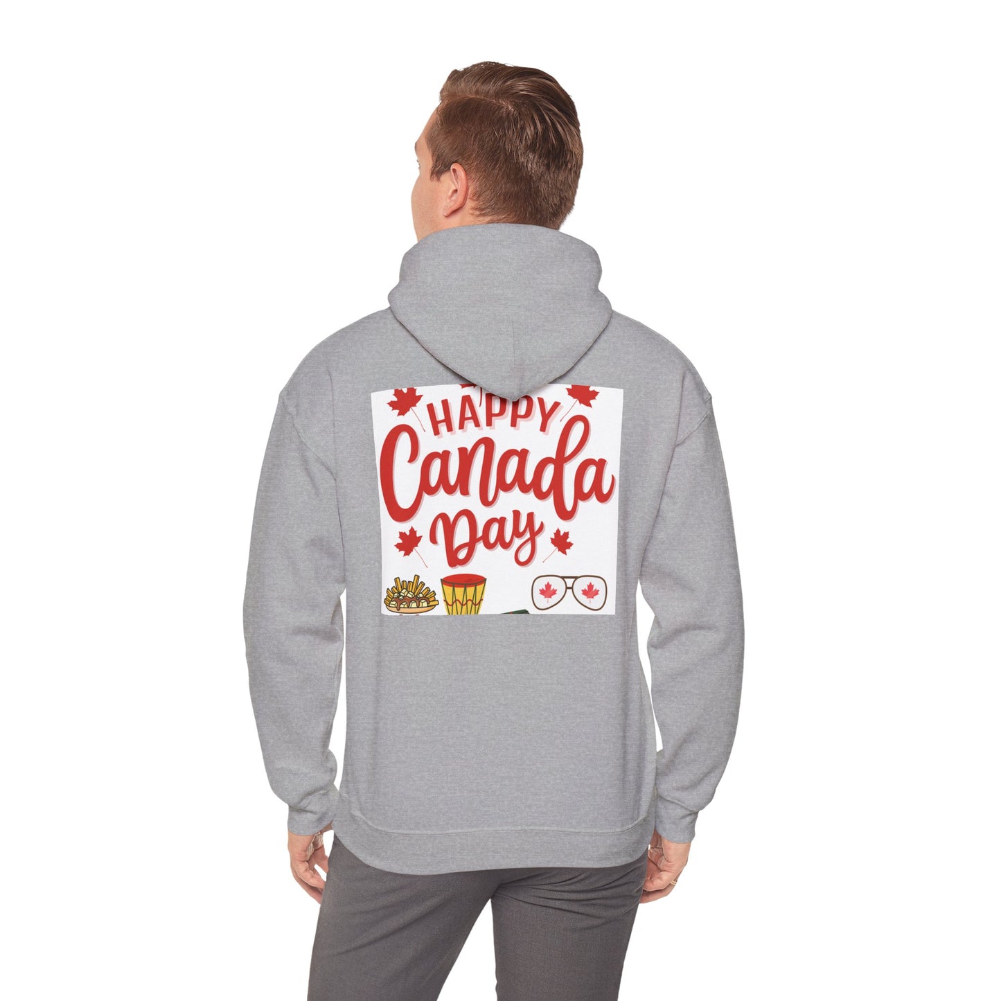Canada Day Hoodie — "Happy Canada Day! Proud Canadian" Celebration Sweatshirt
