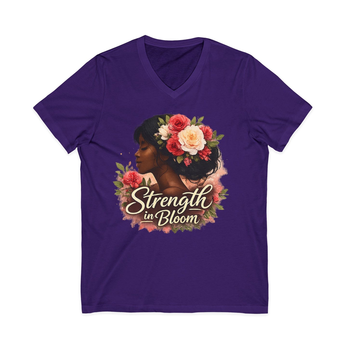 Strength in Bloom V-Neck Tee