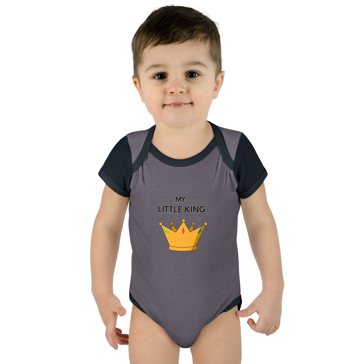 Infant Bodysuit — "My Little King" Baby Onesie
