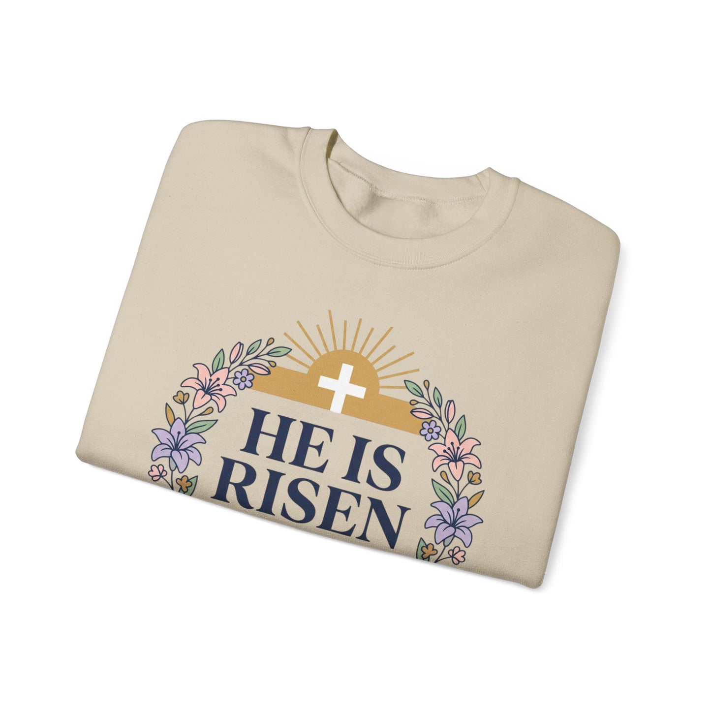 He Is Risen wreath sweatshirt | Christian Easter sweatshirt, resurrection shirt