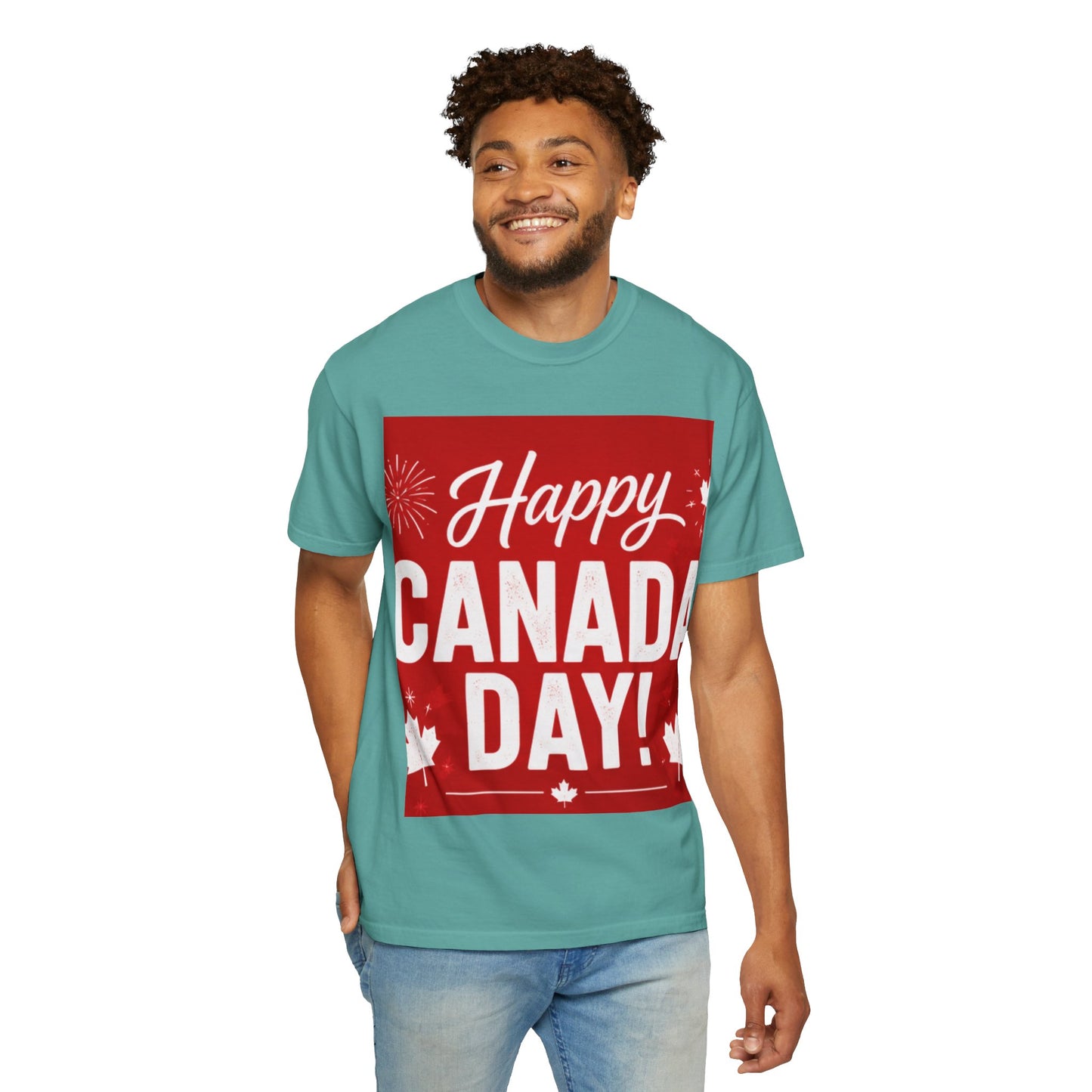 Happy Canada Day T-Shirt — Red Maple Leaf Canada Day Tee