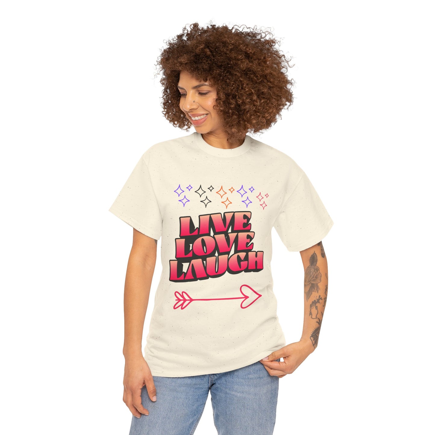 Live Love Laugh Women's Tee — Inspirational Graphic T-Shirt