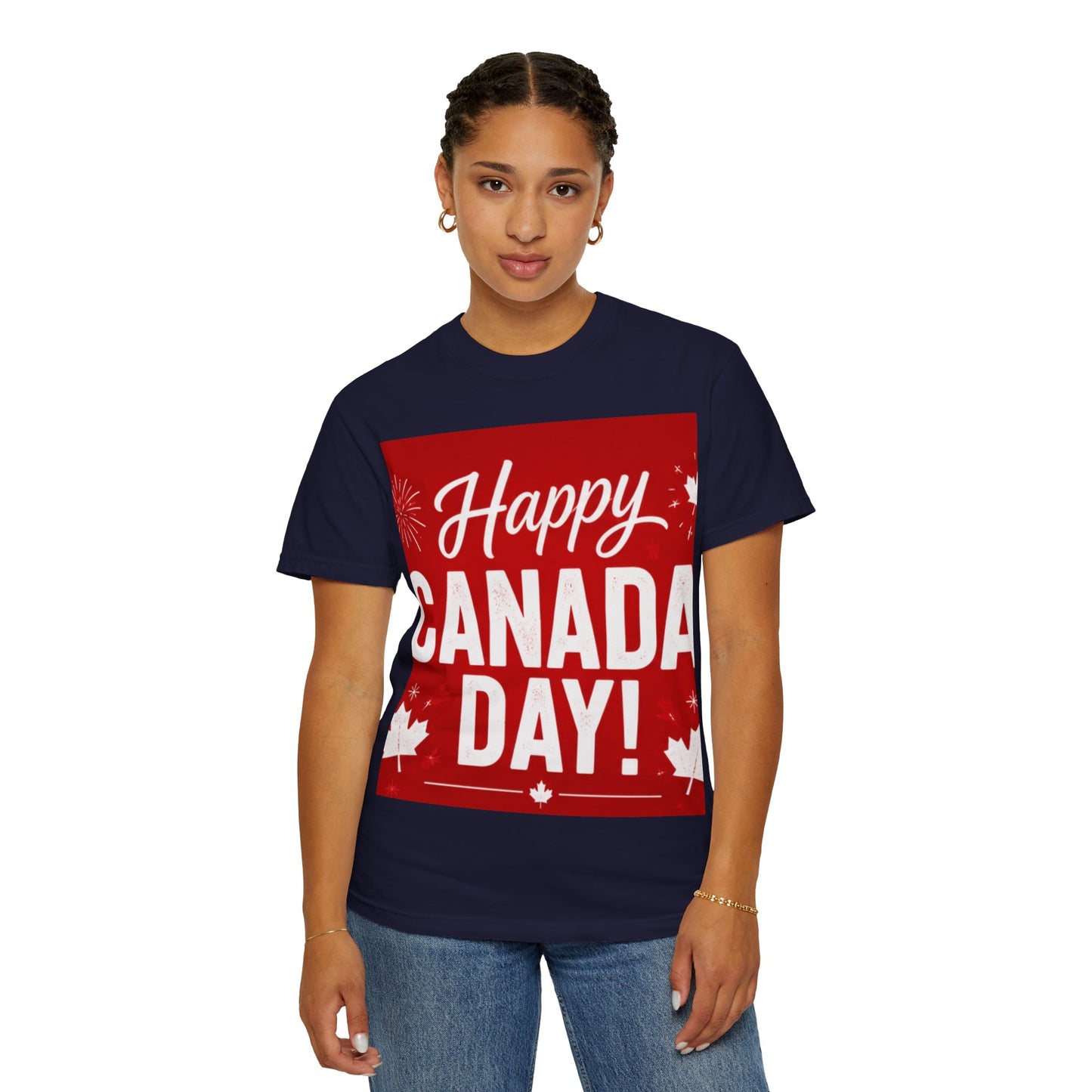 Happy Canada Day T-Shirt — Red Maple Leaf Canada Day Tee
