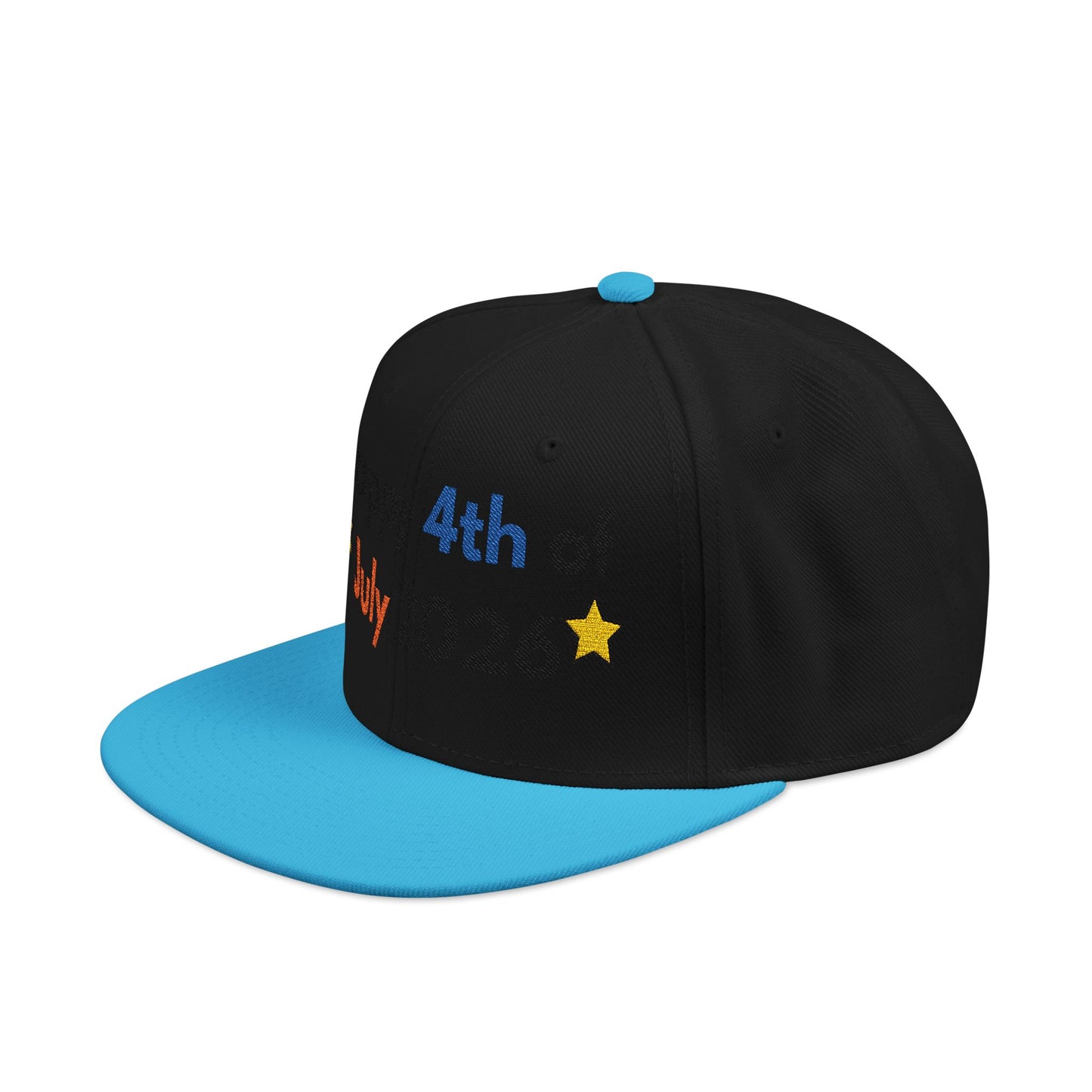 Happy 4th of July 2026 Embroidered Snapback Hat