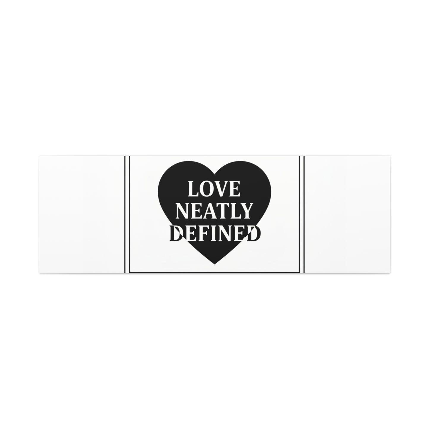 Love Neatly Defined Canvas, editorial black and white love print | elegant typography poster