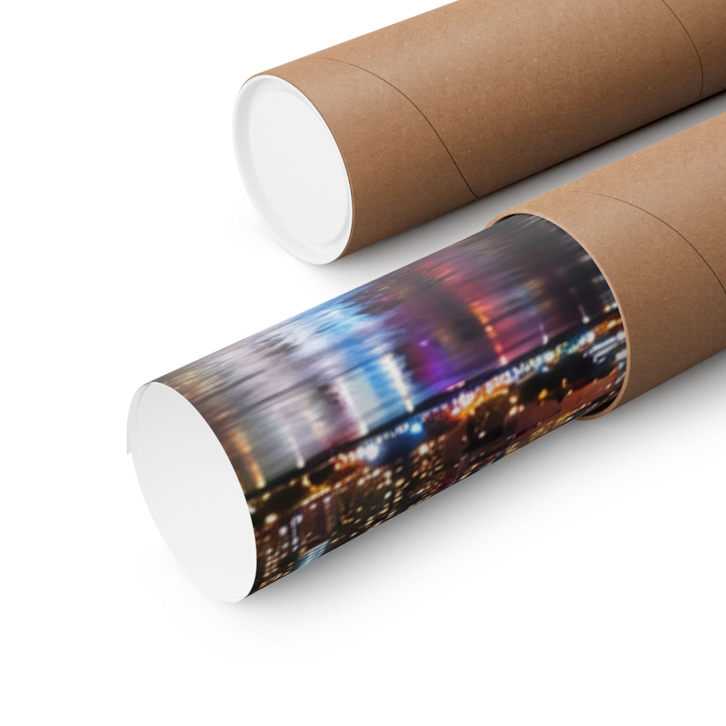 CN Tower Fireworks Matte Vertical Poster — Toronto Skyline Night Celebration Wall Art