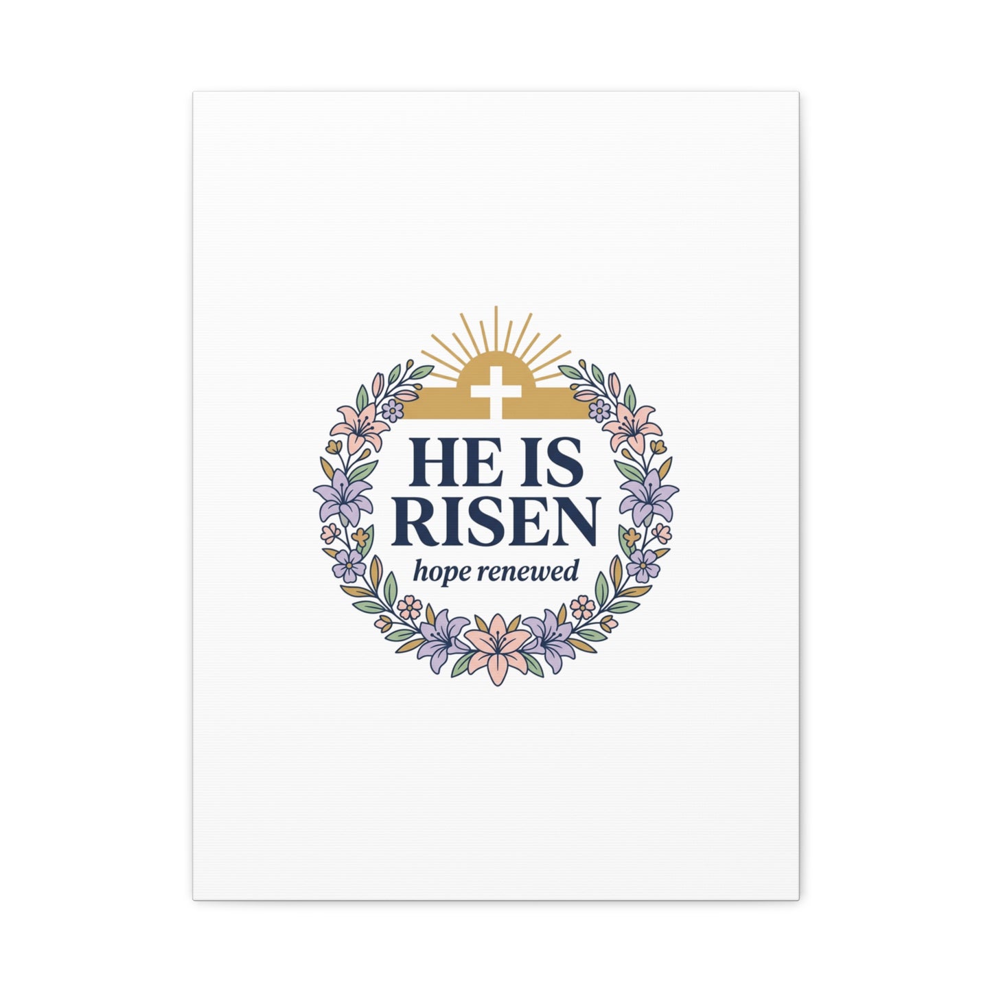 He Is Risen Canvas | Christian Easter Wall Art, Resurrection Scripture