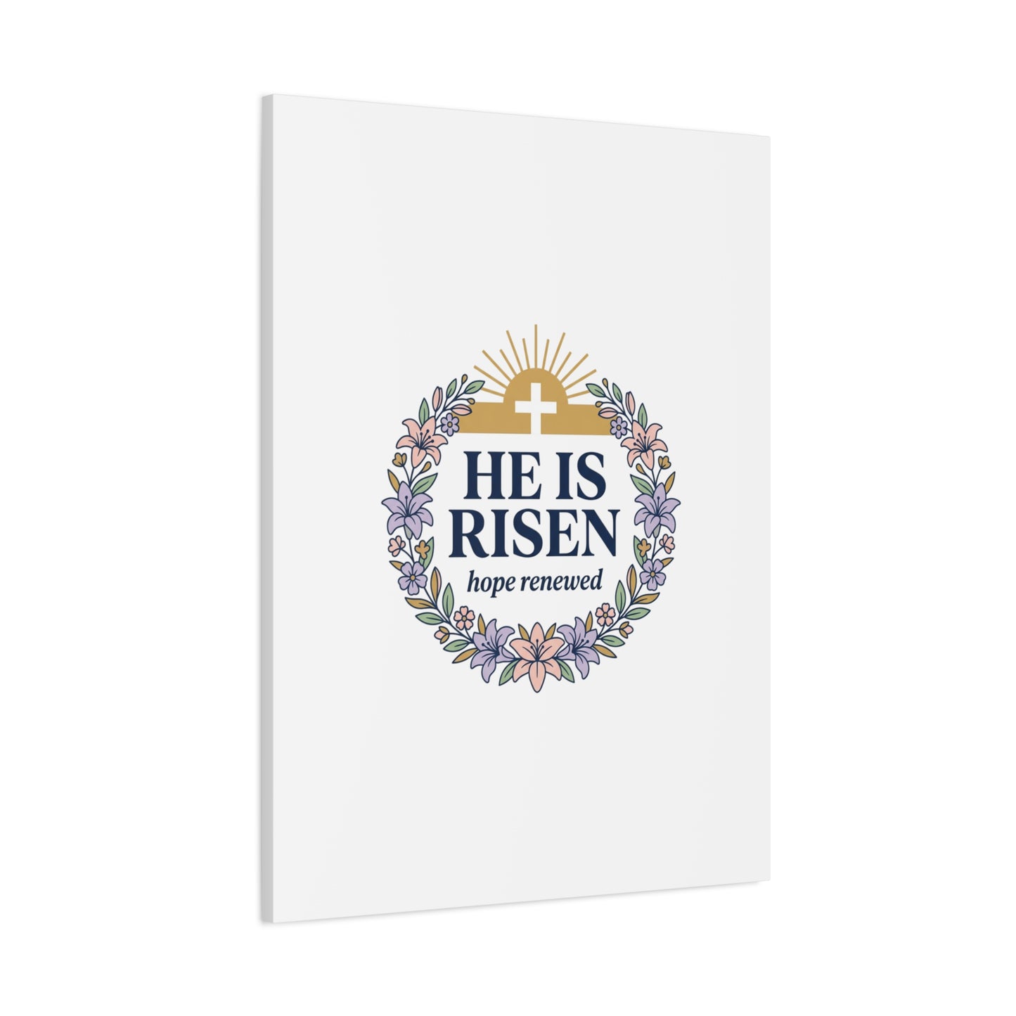 He Is Risen Canvas | Christian Easter Wall Art, Resurrection Scripture