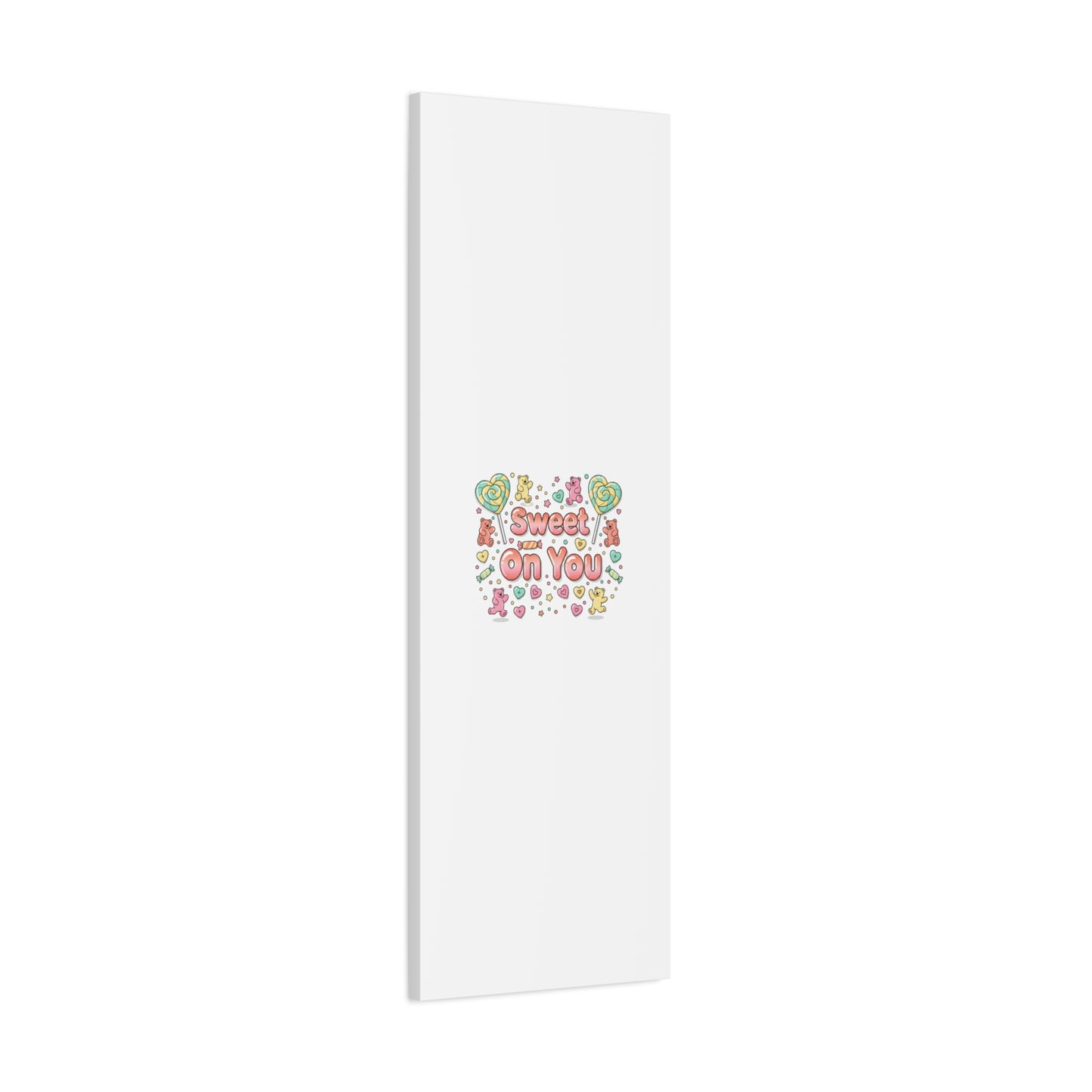 Sweet On You Canvas | Valentine Candycore heart candy pattern, pastel snackcore art