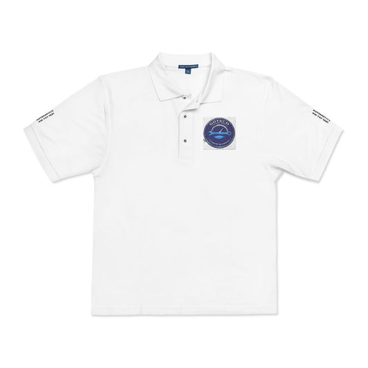 Embroidered Blue Ripple Logo Polo