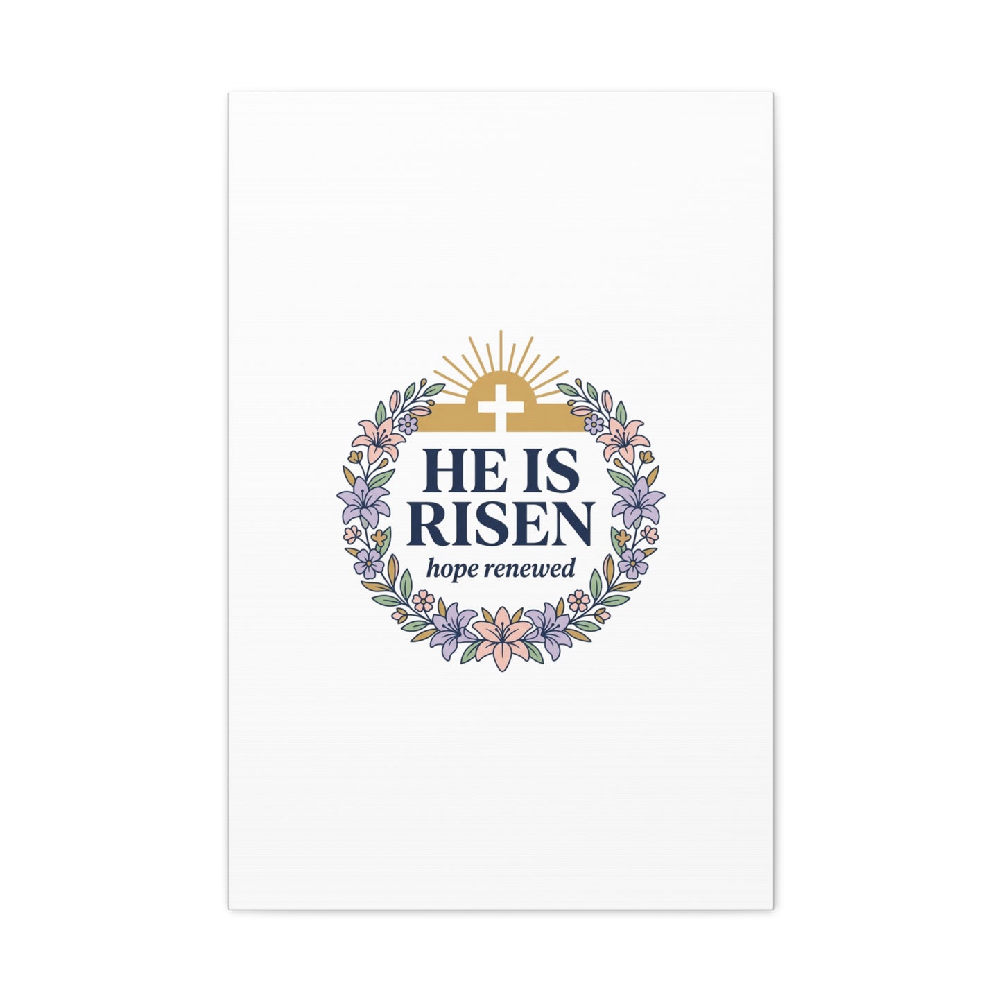 He Is Risen Canvas | Christian Easter Wall Art, Resurrection Scripture