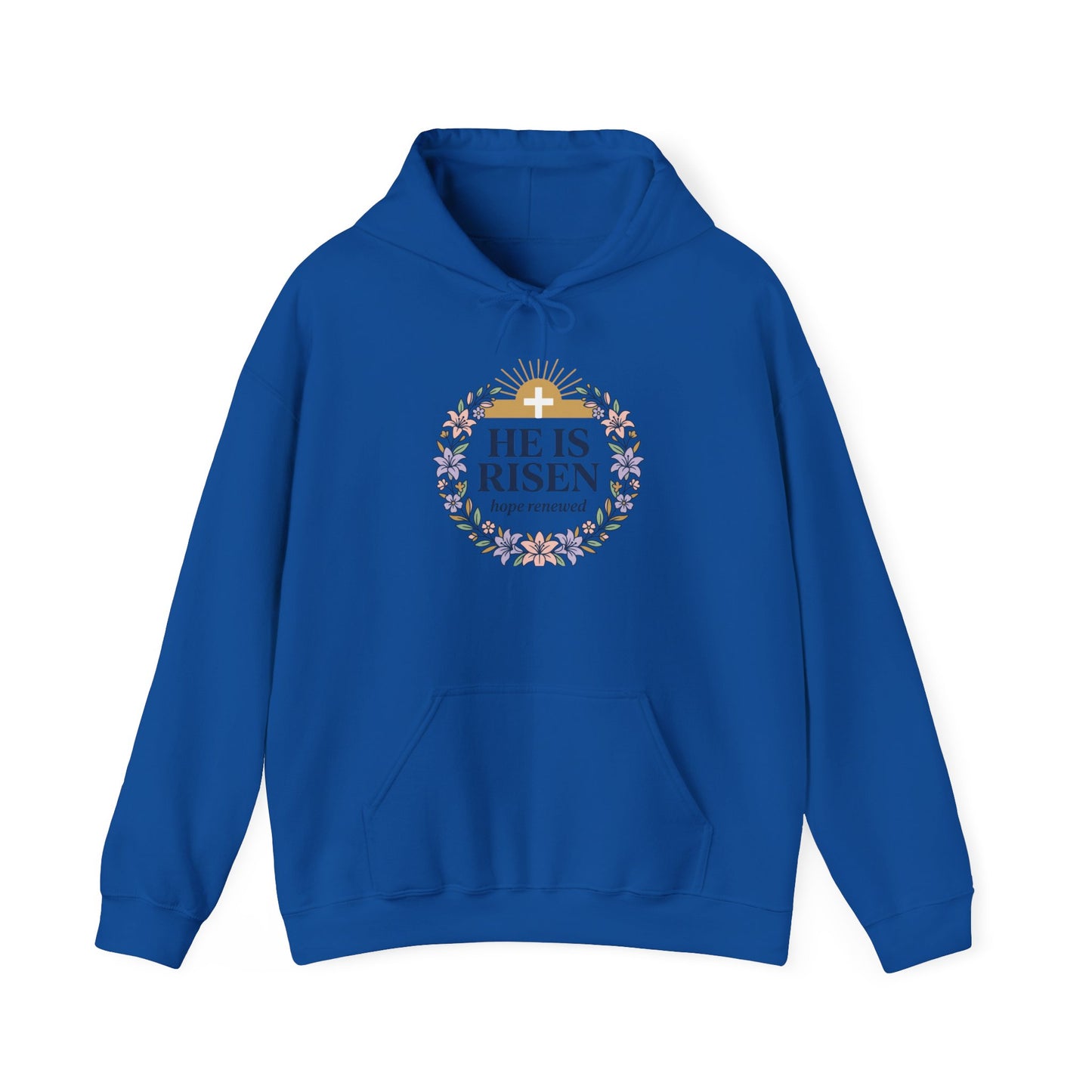 He Is Risen wreath hoodie | Christian Easter sweatshirt, resurrection apparel