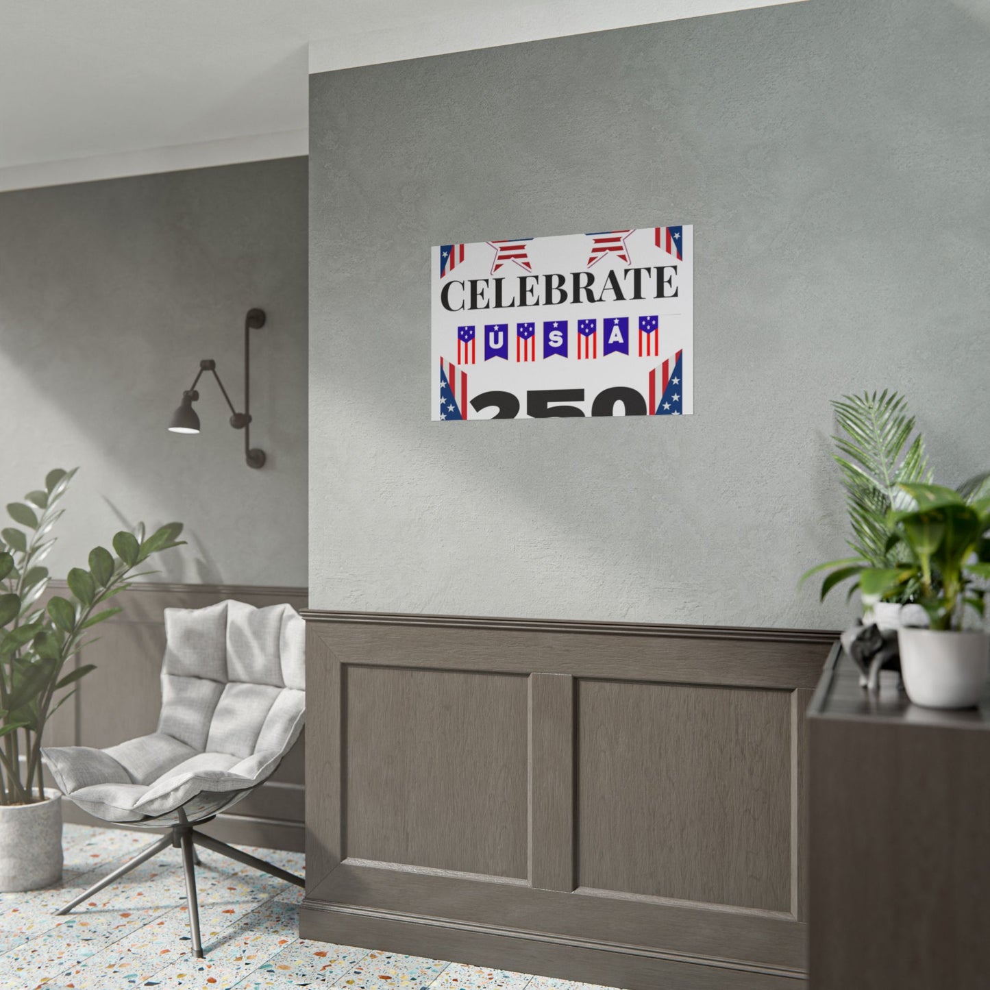 Celebrate USA 250 Rolled Poster | Patriotic Fourth of July Decor