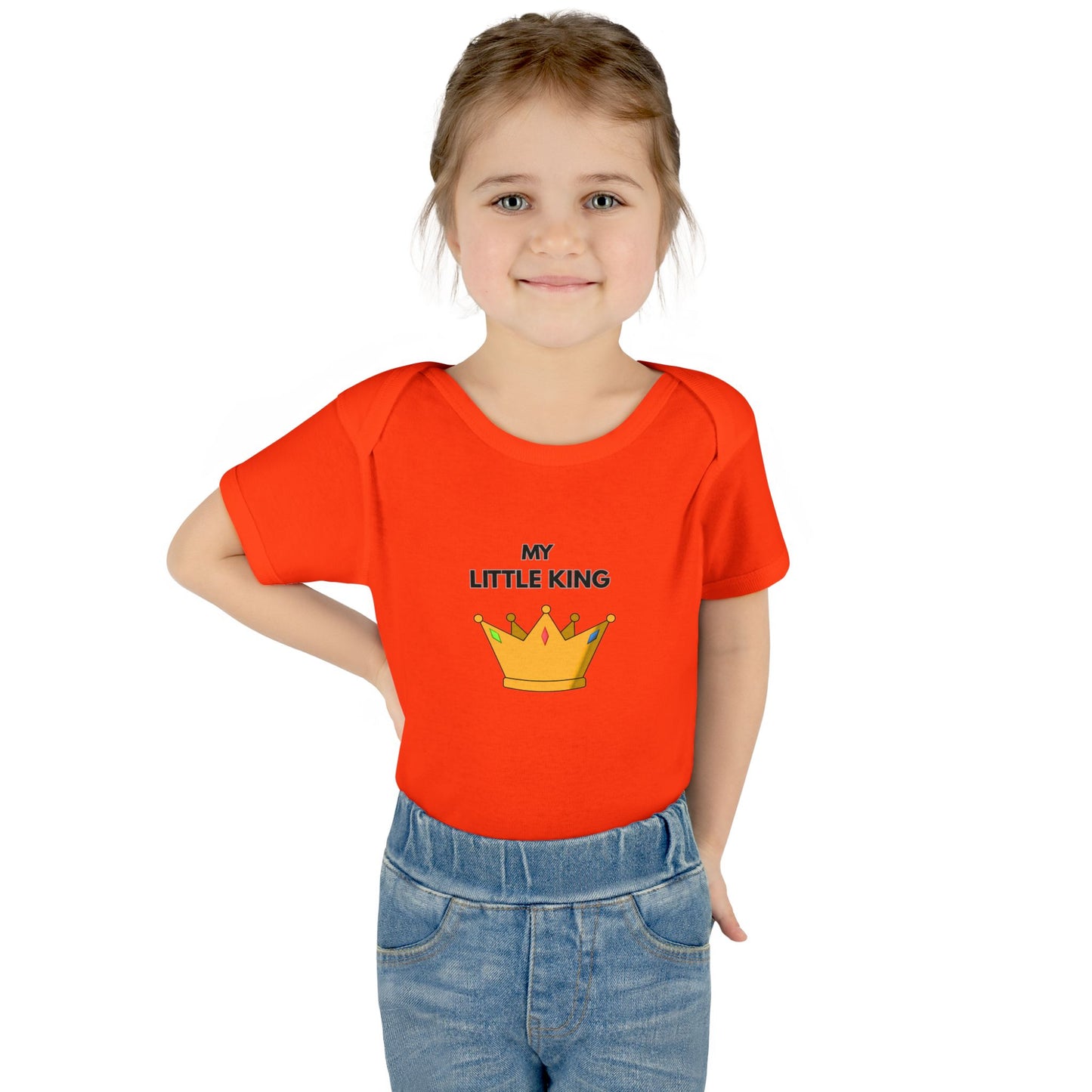 Infant Bodysuit — "My Little King" Baby Onesie