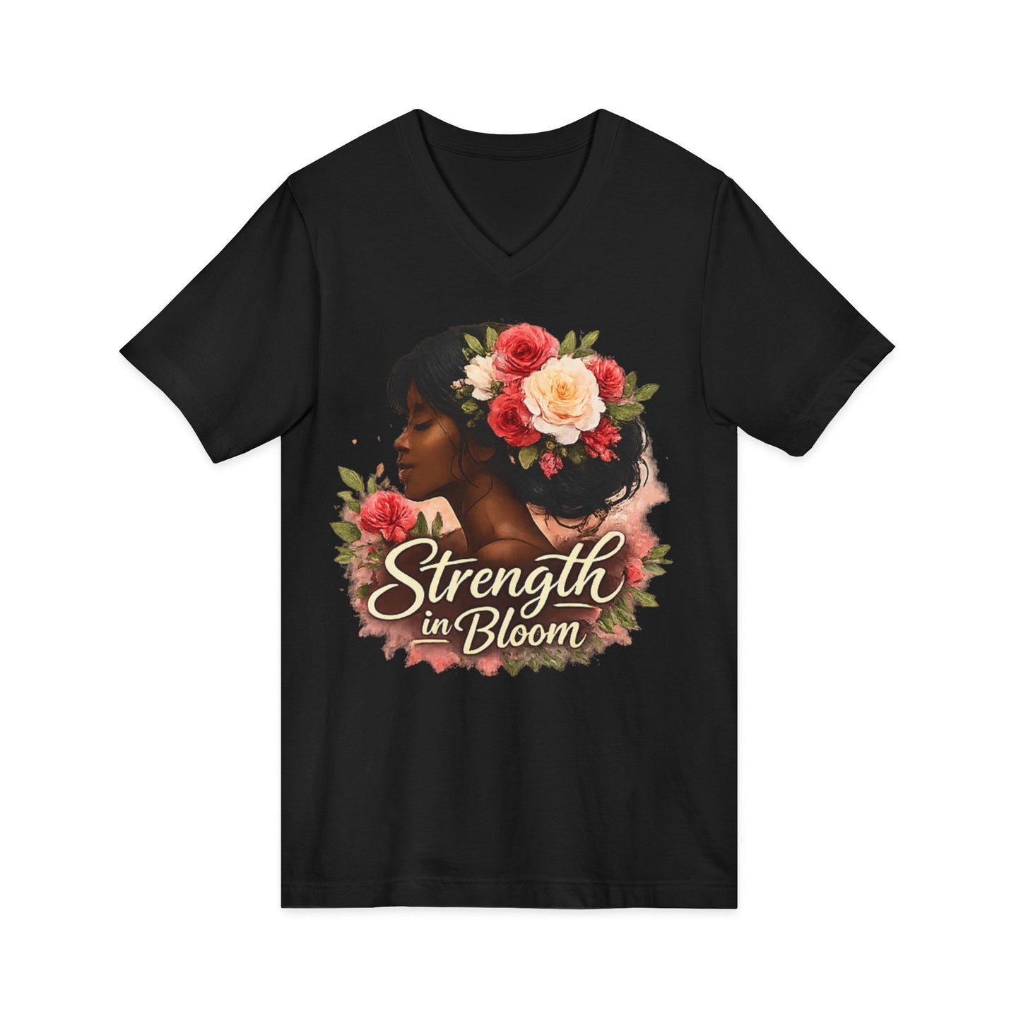 Strength in Bloom V-Neck Tee