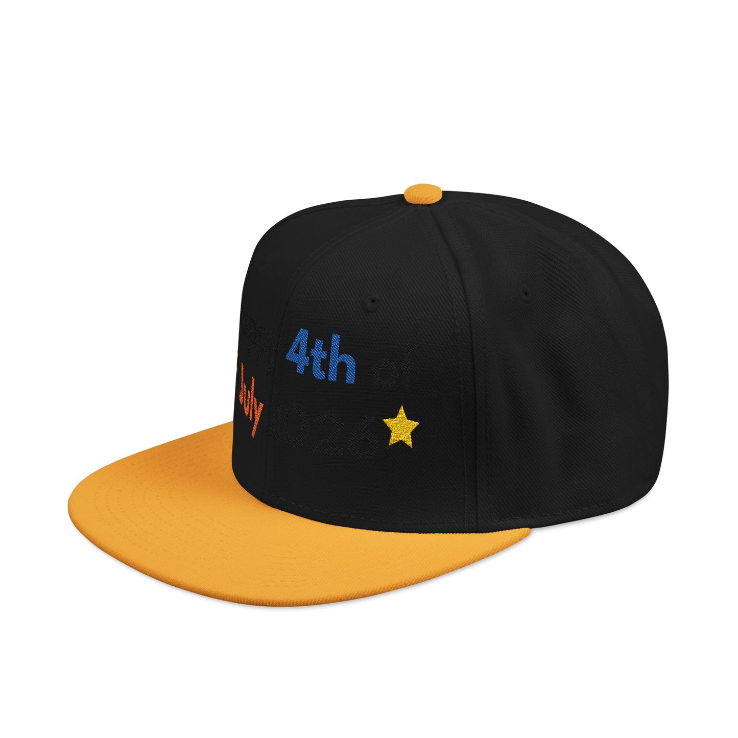 Happy 4th of July 2026 Embroidered Snapback Hat