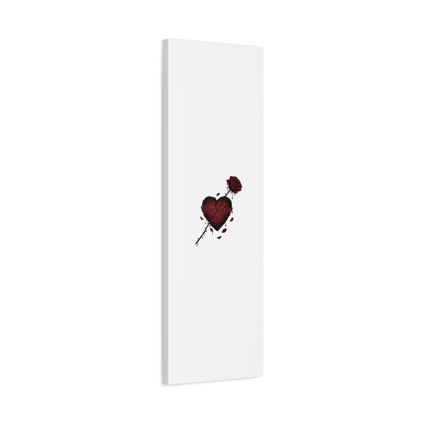Bittersweet Love heart & thorn rose Canvas | Goth Valentine, Dark Romance Art Print