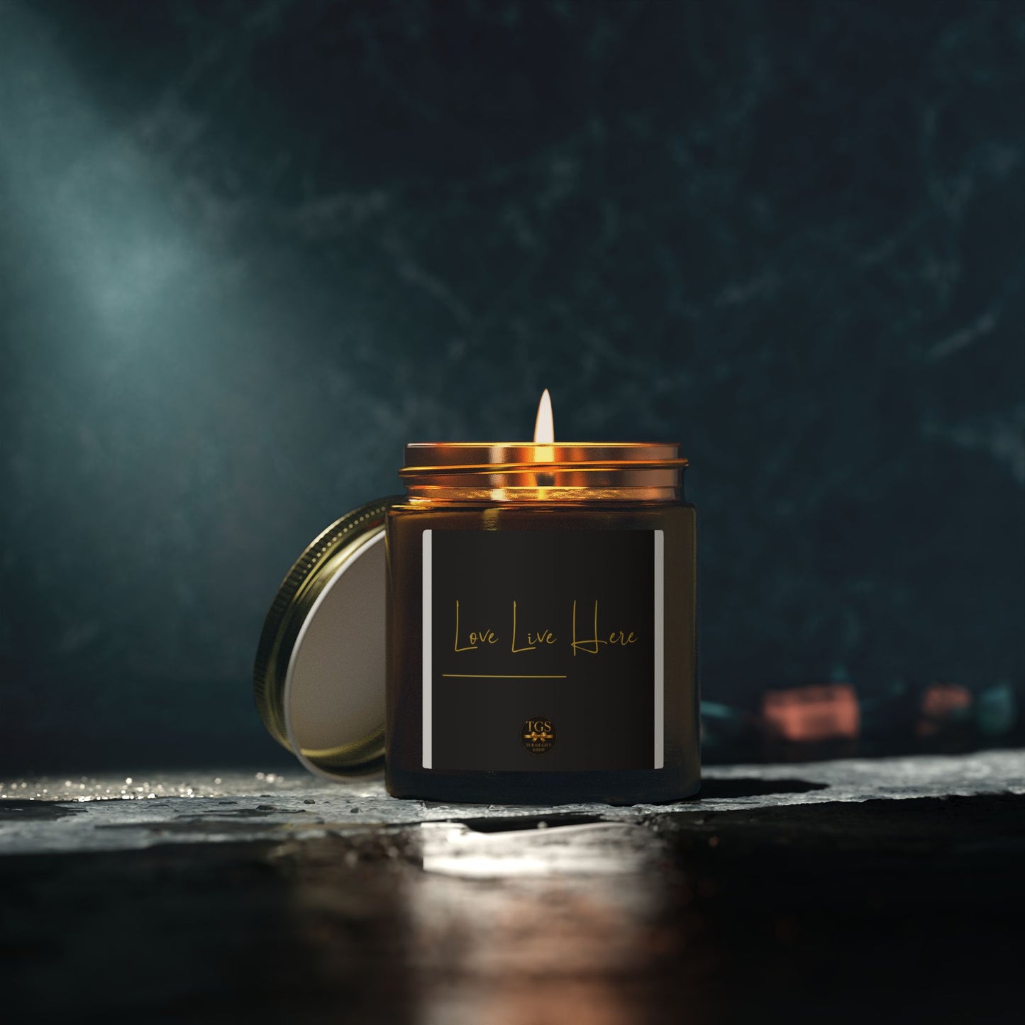 Love Lives Here Candle | Scented Coconut Apricot Wax 4oz 9oz