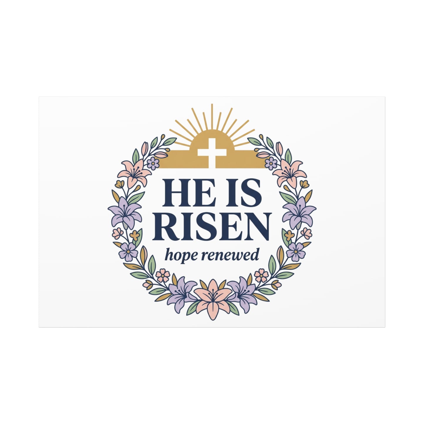 He Is Risen Canvas | Christian Easter Wall Art, Resurrection Scripture