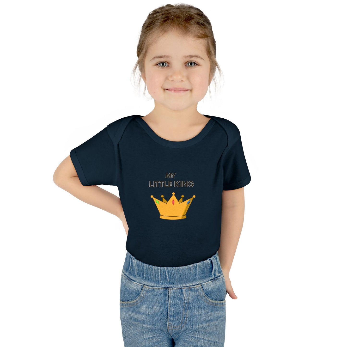 Infant Bodysuit — "My Little King" Baby Onesie