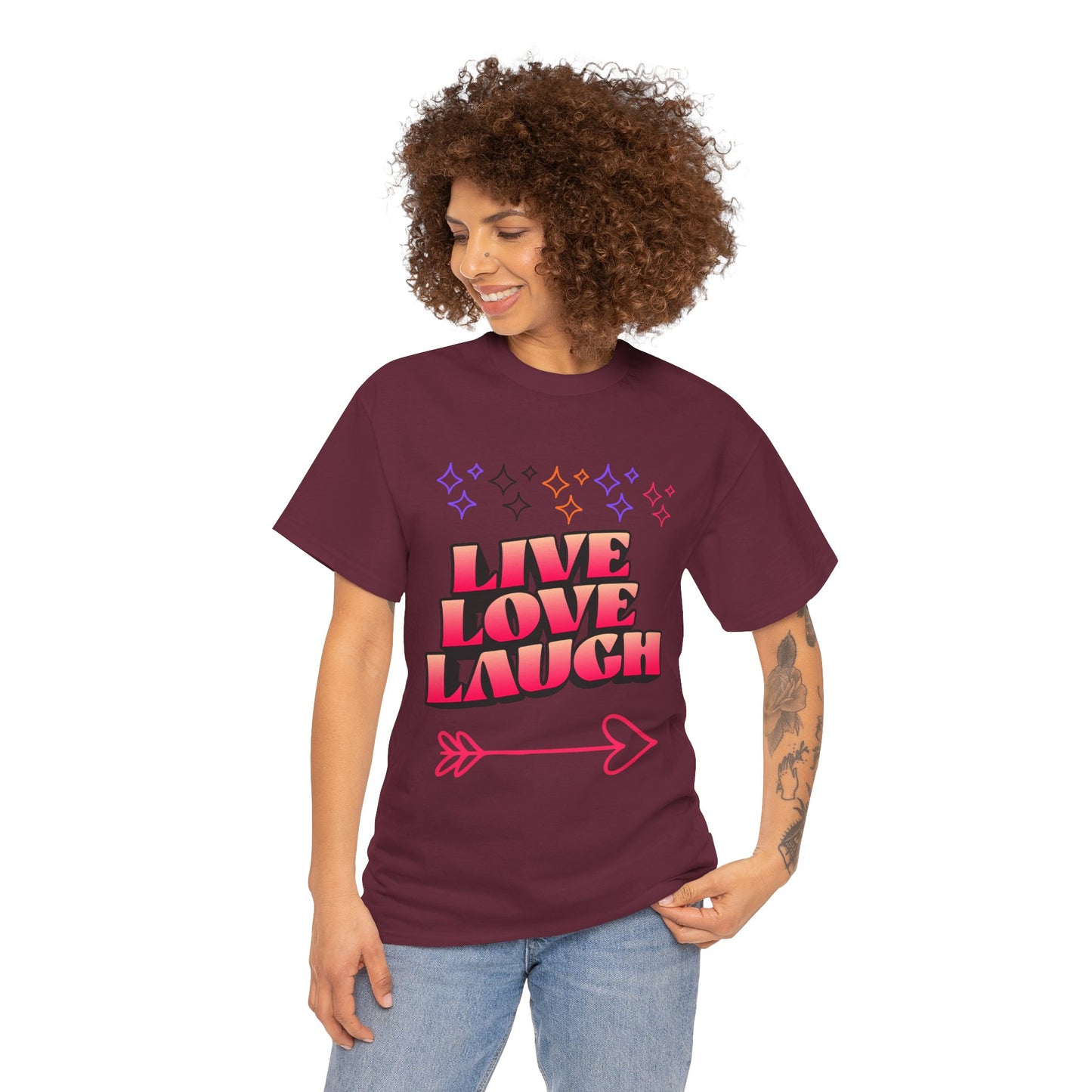 Live Love Laugh Women's Tee — Inspirational Graphic T-Shirt