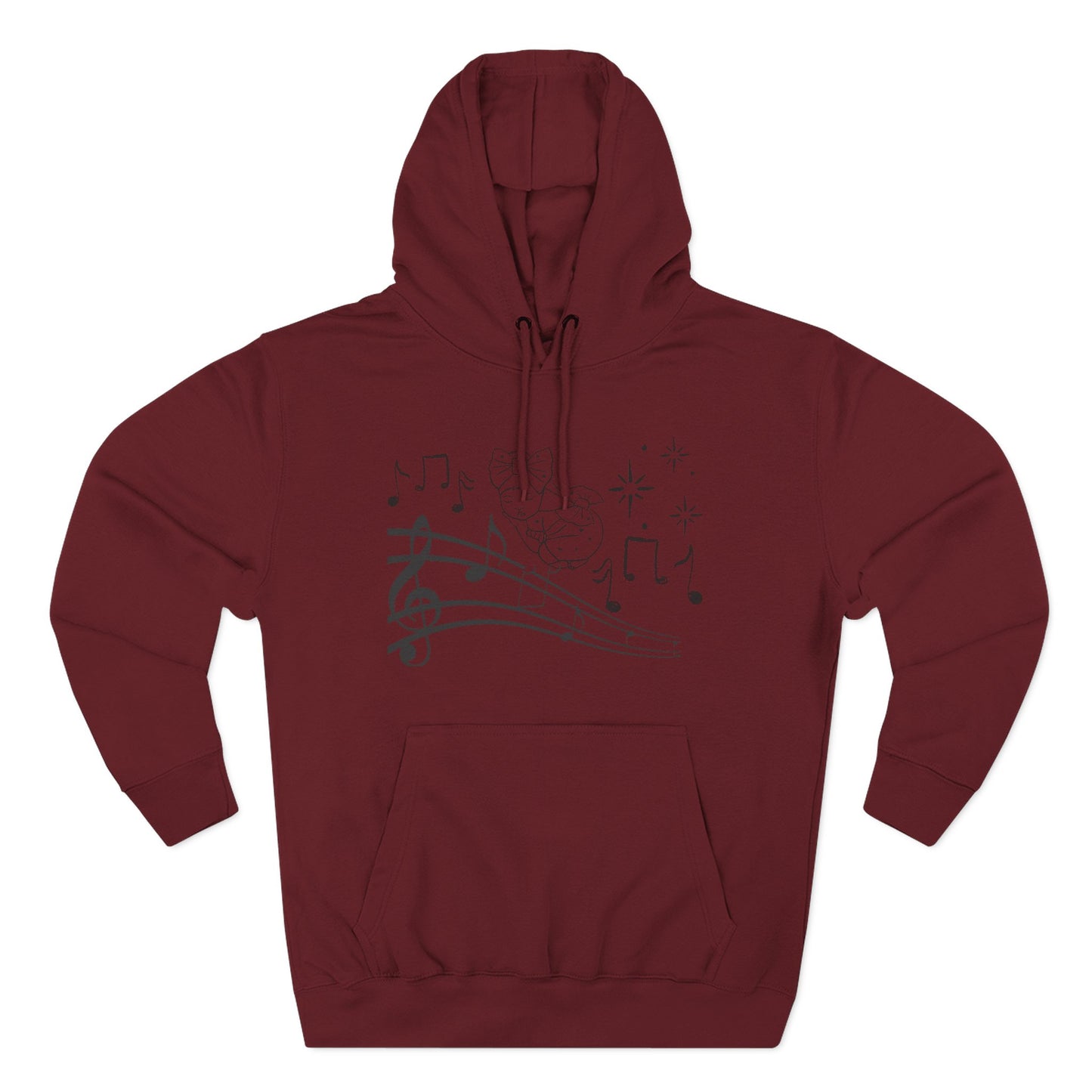 Musical Notes Hoodie – Cute Bunny on Staff Graphic Pullover