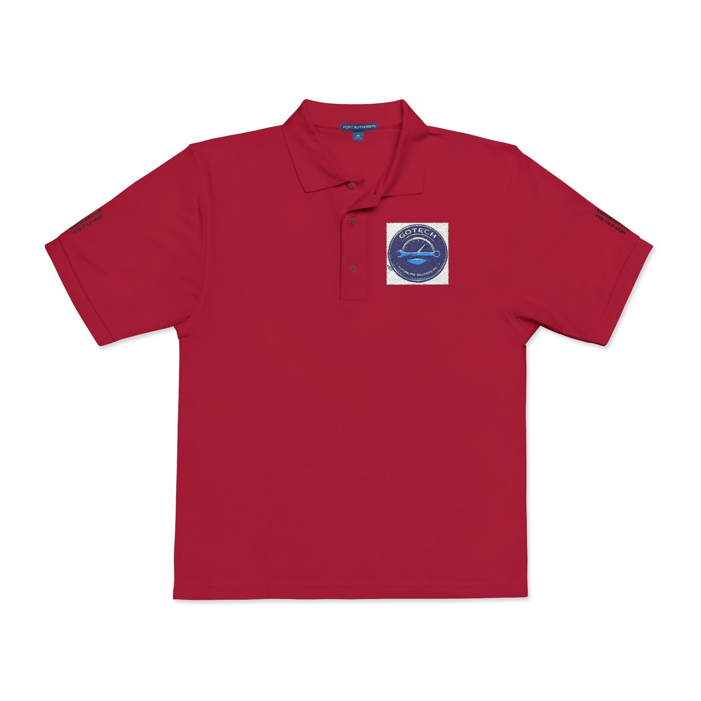 Embroidered Blue Ripple Logo Polo