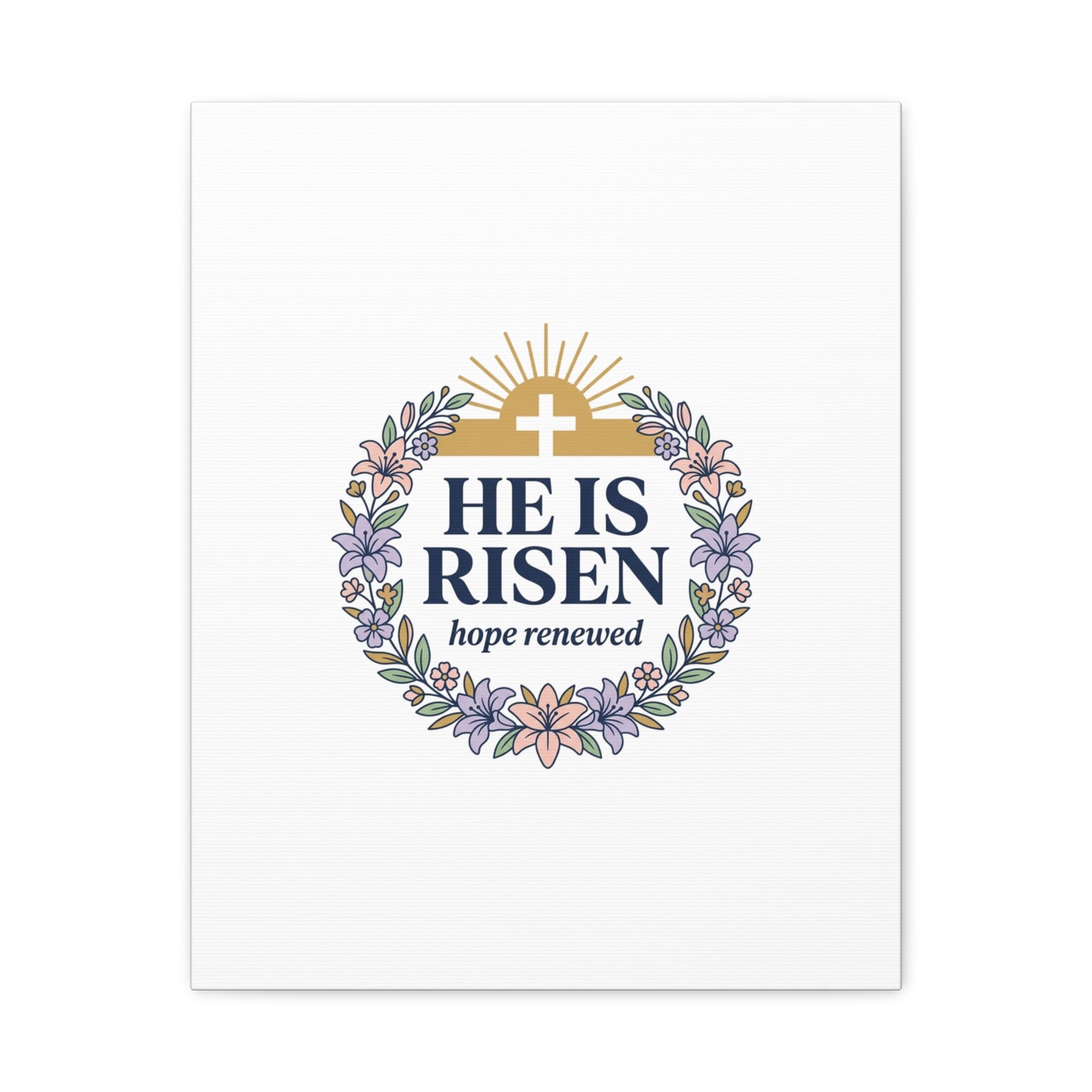 He Is Risen Canvas | Christian Easter Wall Art, Resurrection Scripture