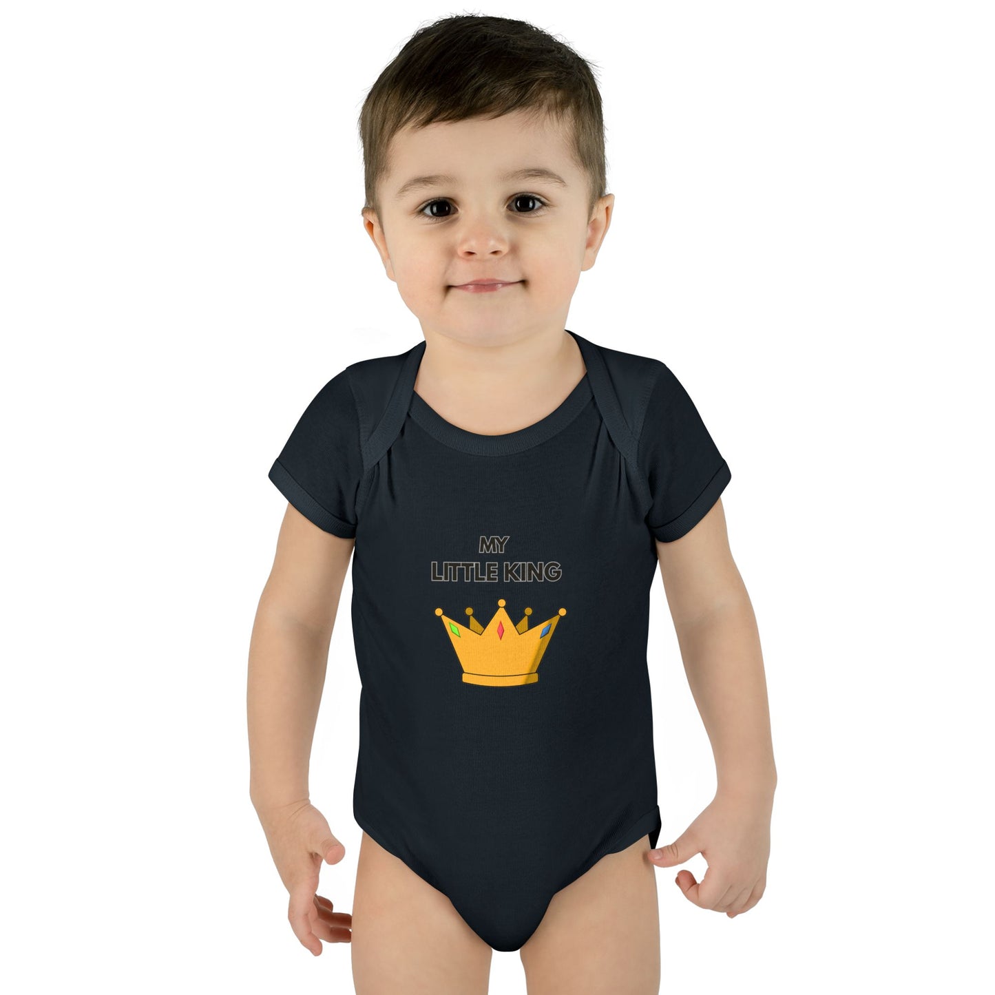 Infant Bodysuit — "My Little King" Baby Onesie
