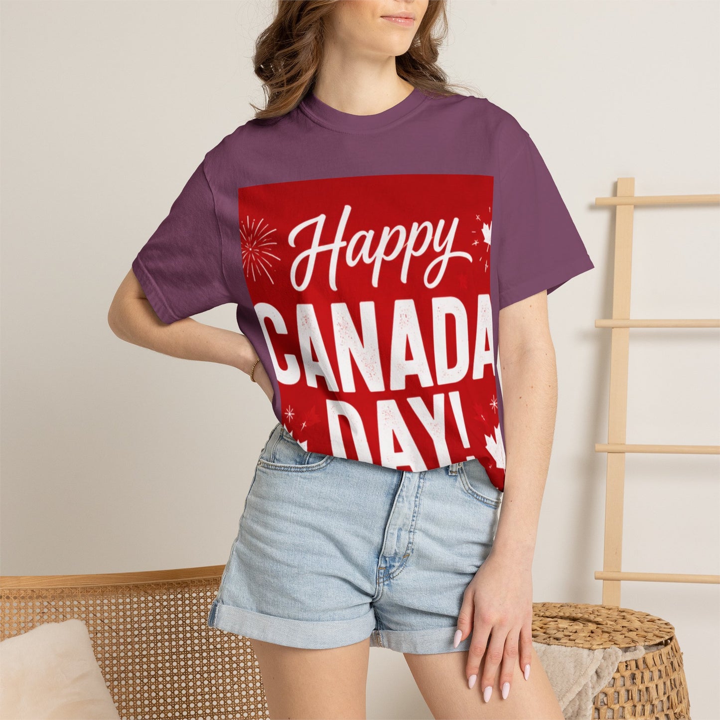 Happy Canada Day T-Shirt — Red Maple Leaf Canada Day Tee