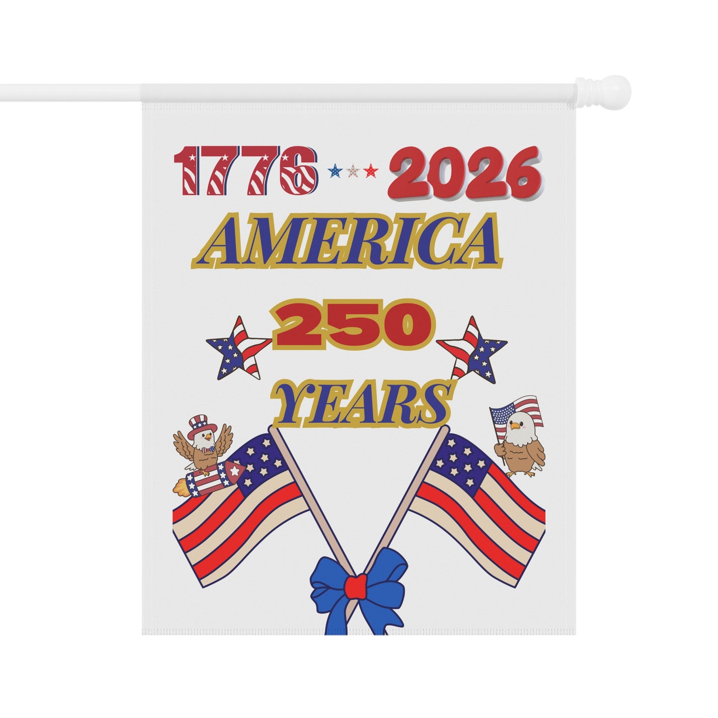 1776-2026 America 250 Years celebration banner | Patriotic Flag House Banner