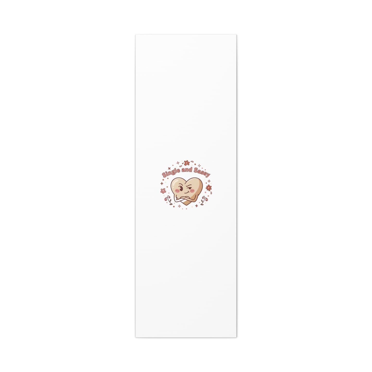 Single and Sassy Heart Canvas | Anti‑Valentine, Pastel Cynic Wall Art