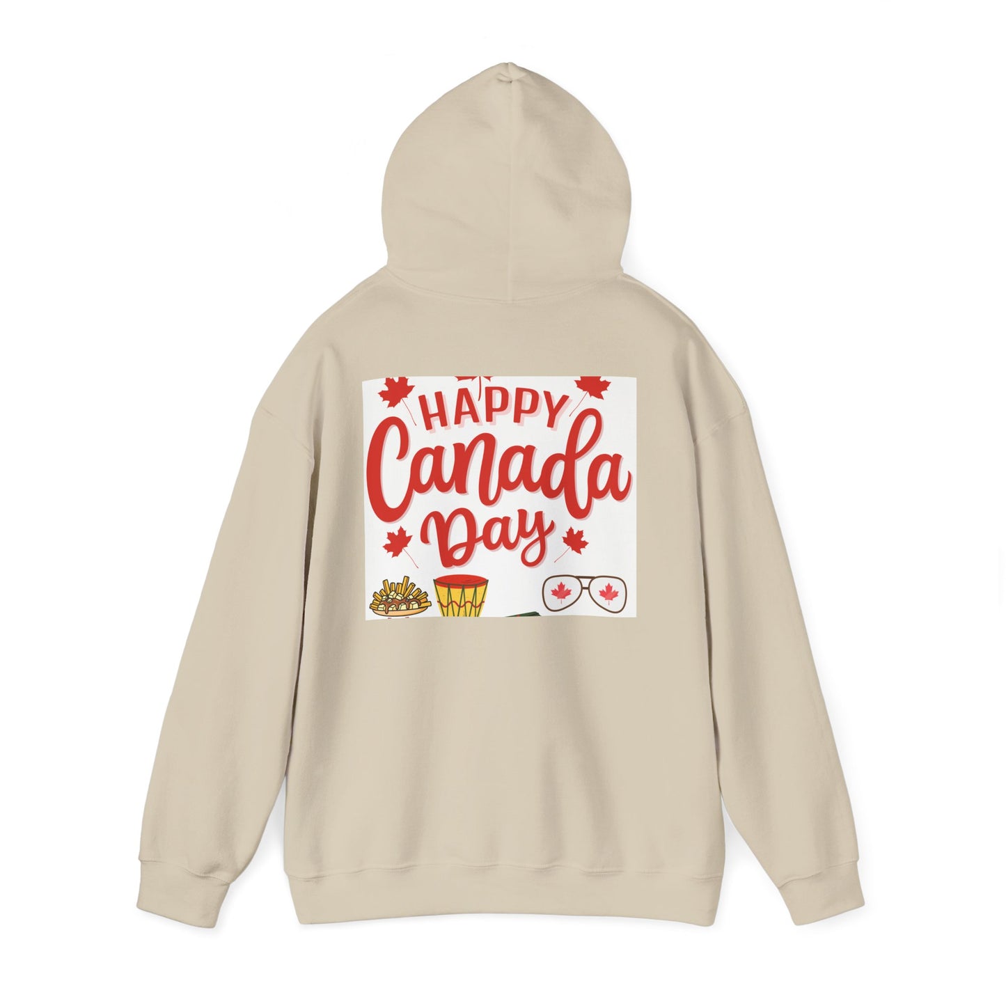 Canada Day Hoodie — "Happy Canada Day! Proud Canadian" Celebration Sweatshirt