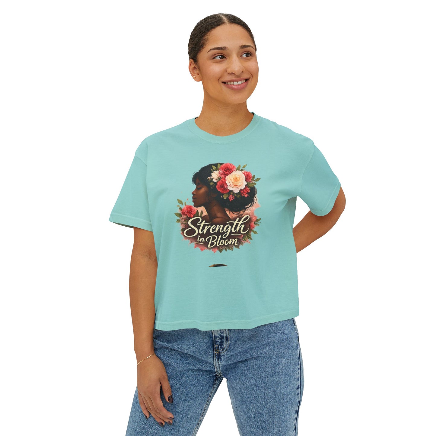 Strength in Bloom Women's Boxy Tee